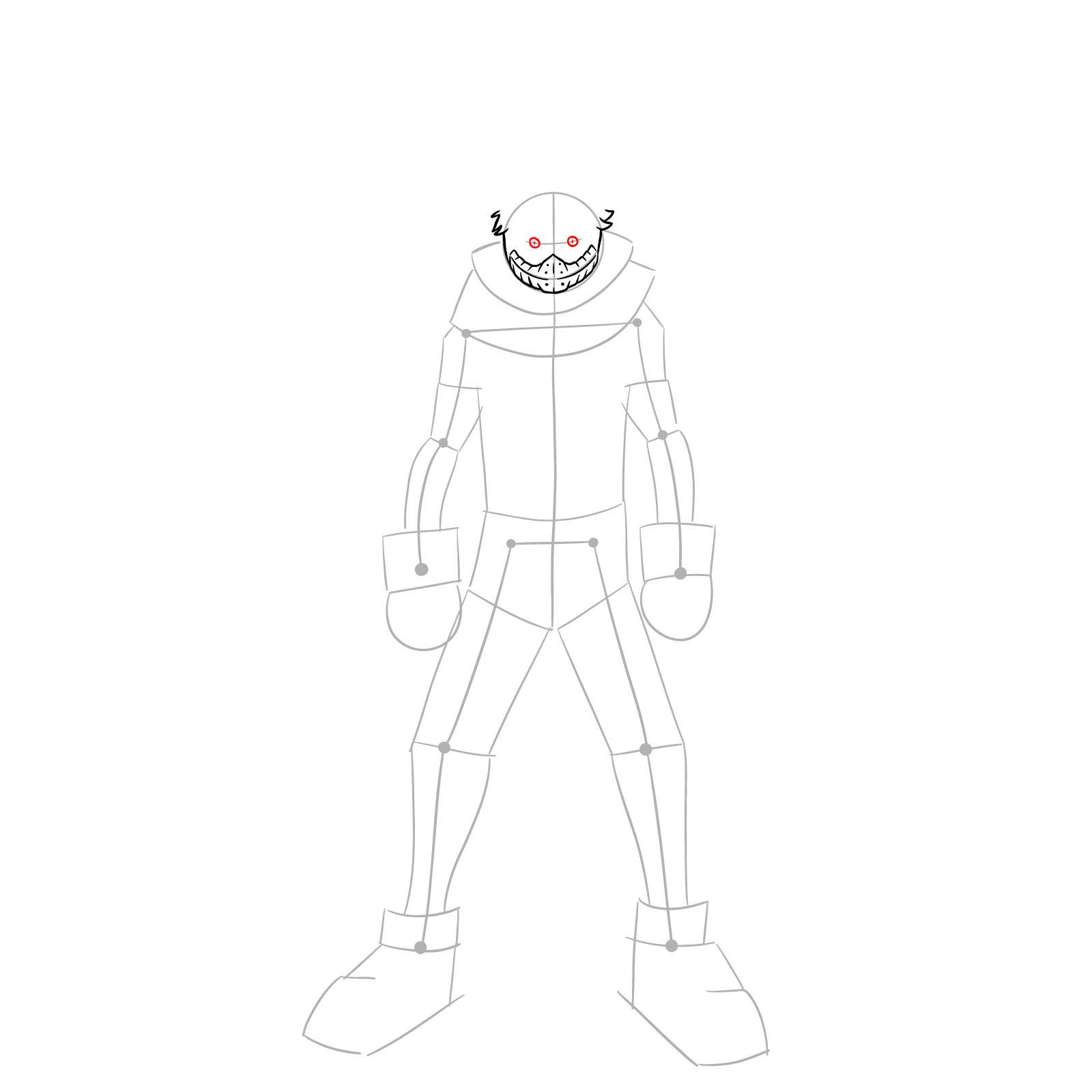 How to draw Izuku Midoriya in Costume Epsilon - step 10