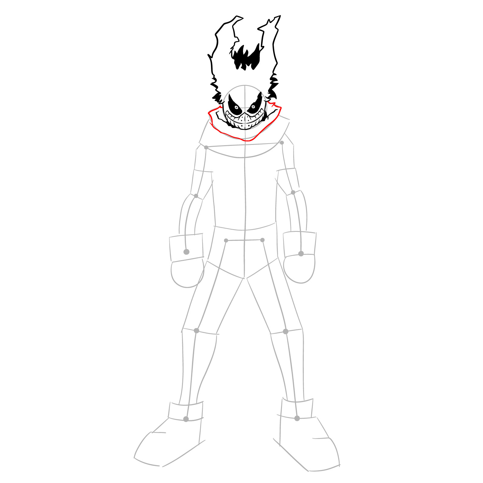 How to draw Izuku Midoriya in Costume Epsilon - step 16