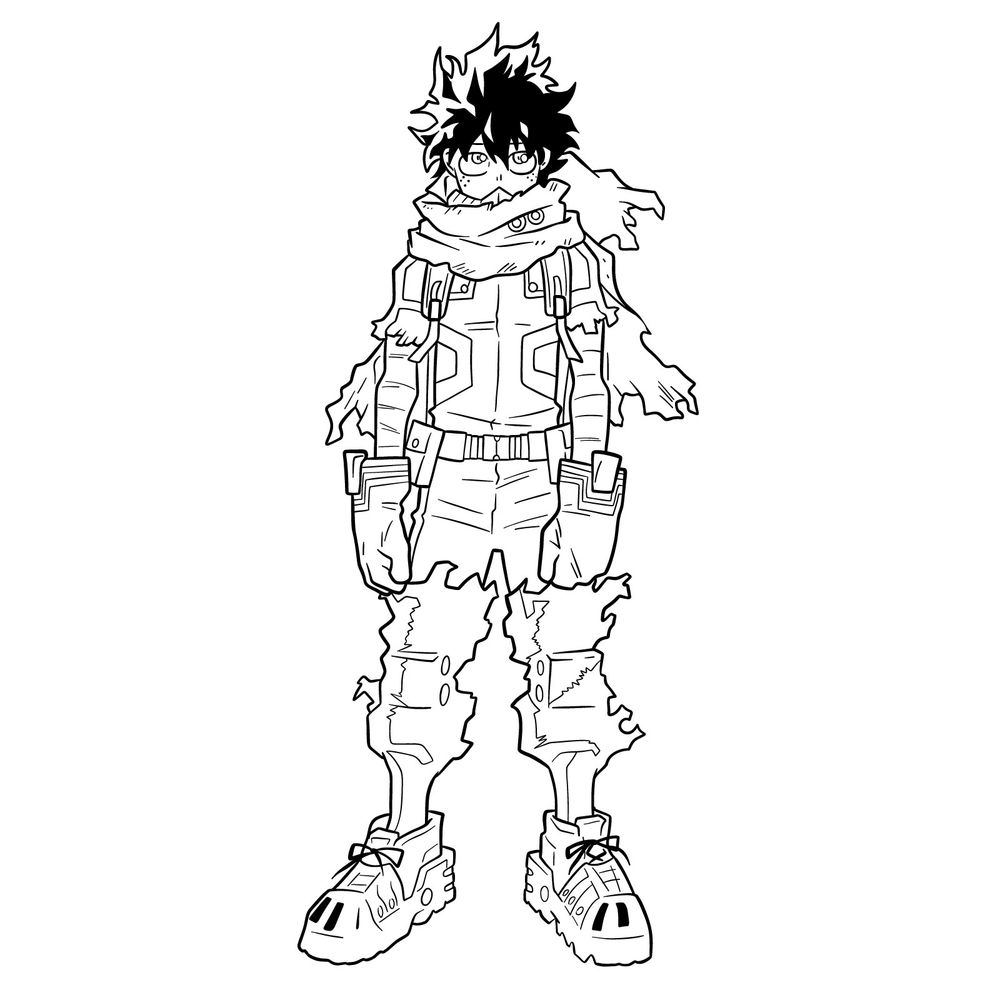 Learn How to Draw Izuku in Costume Epsilon Unmasked with Ease