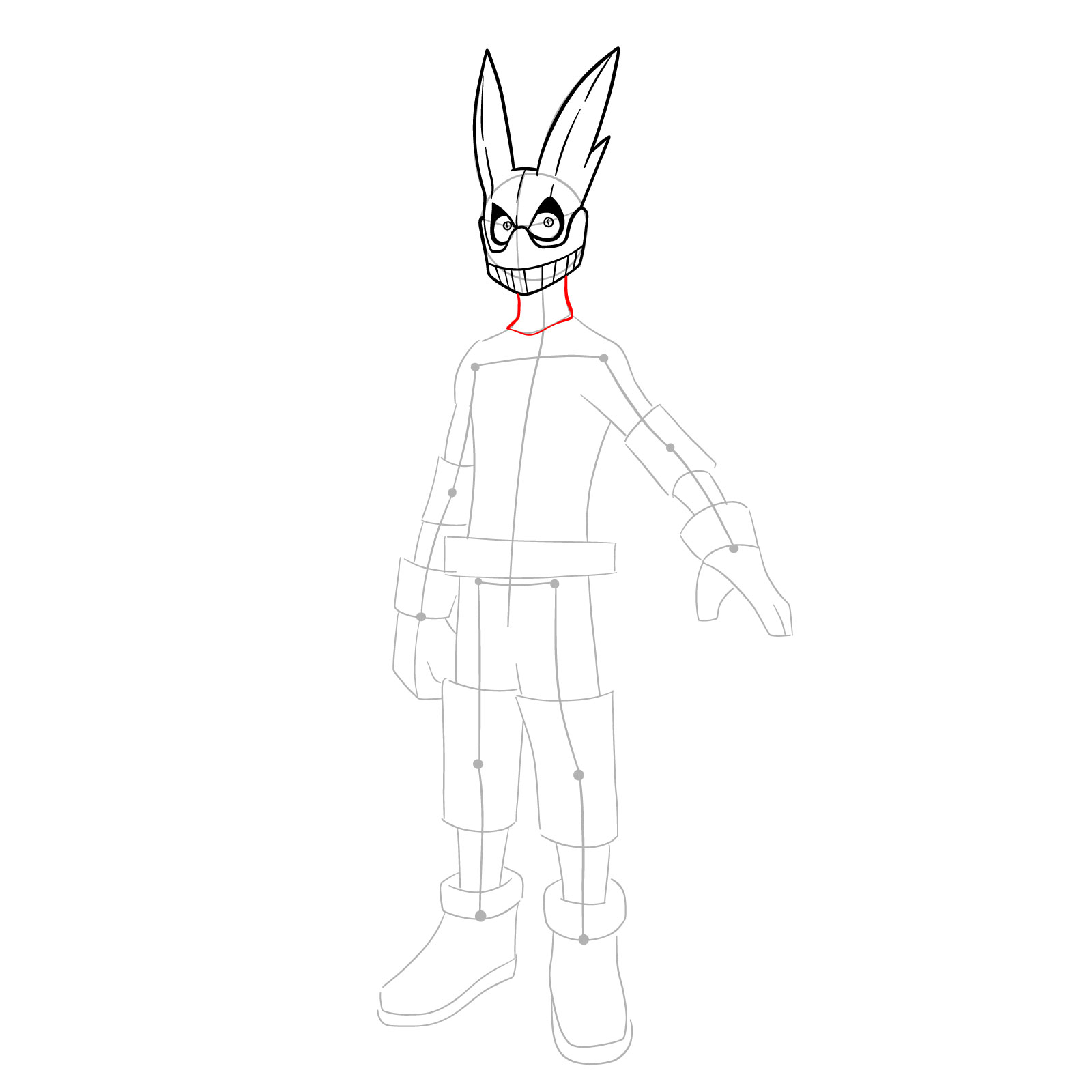 How to Draw Deku in His First Hero Costume (Alpha) - step 14