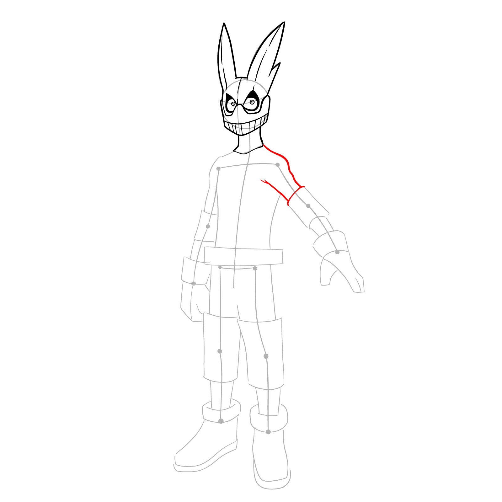 How to Draw Deku in His First Hero Costume (Alpha) - step 15