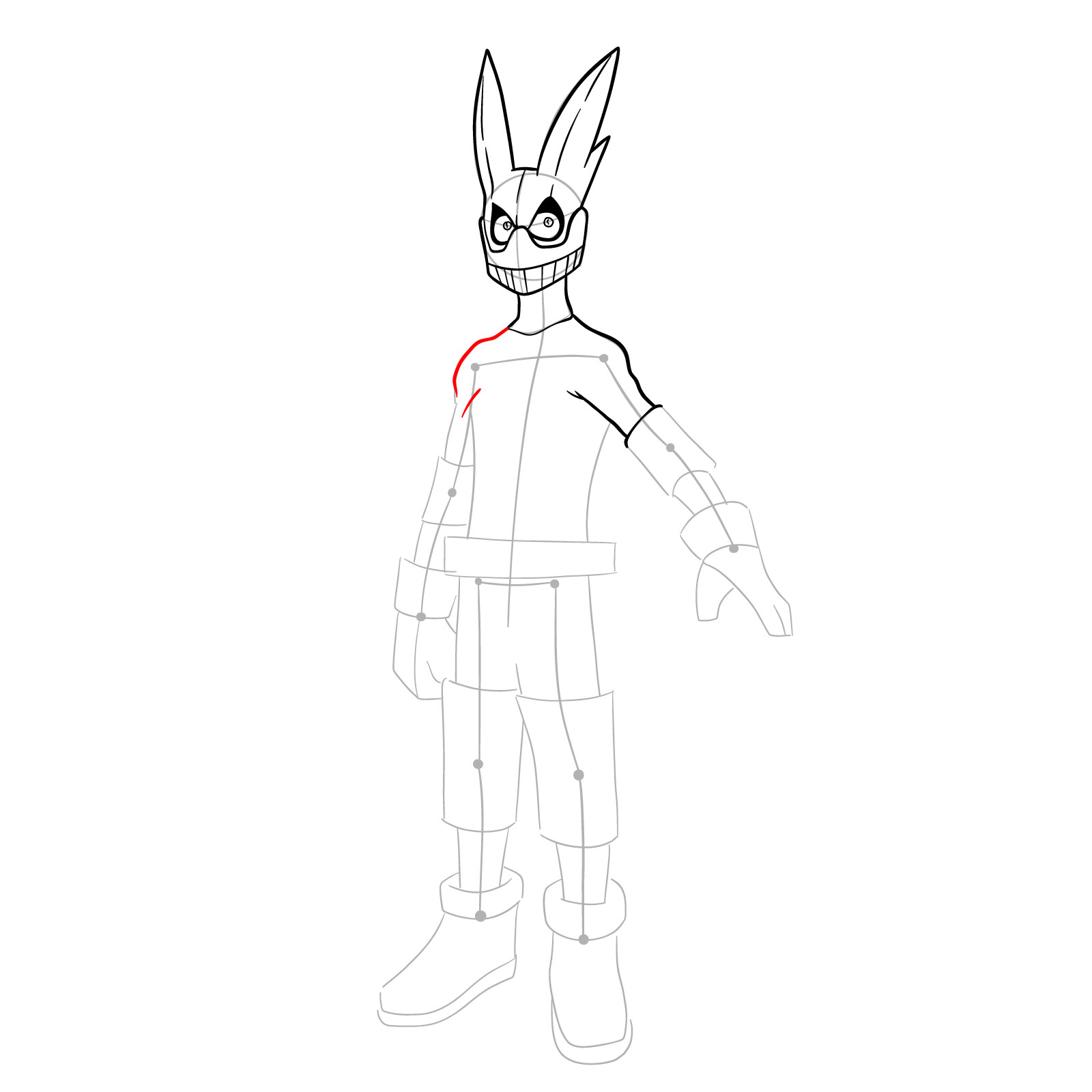 How to Draw Deku in His First Hero Costume (Alpha) - step 16