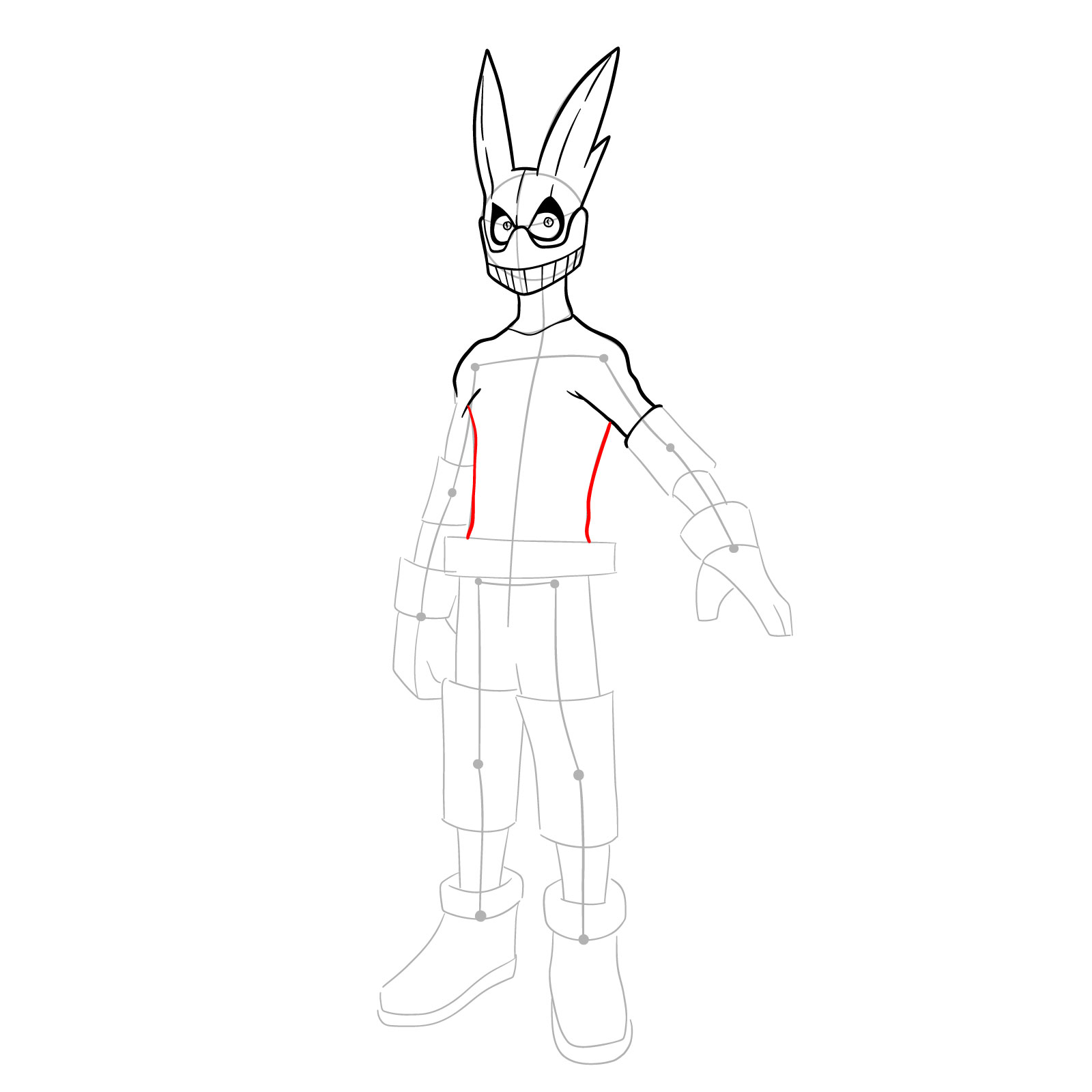 How to Draw Deku in His First Hero Costume (Alpha) - step 17