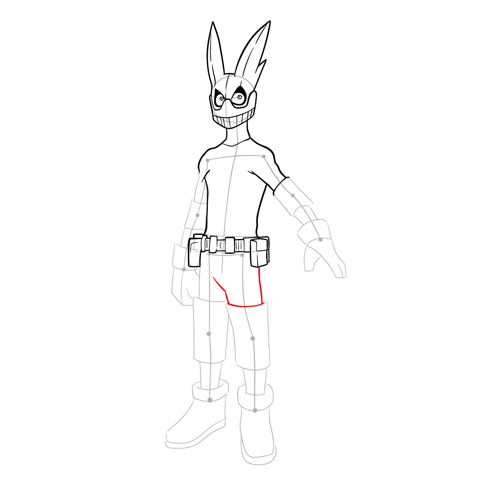 How to Draw Deku in His First Hero Costume (Alpha) - step 20