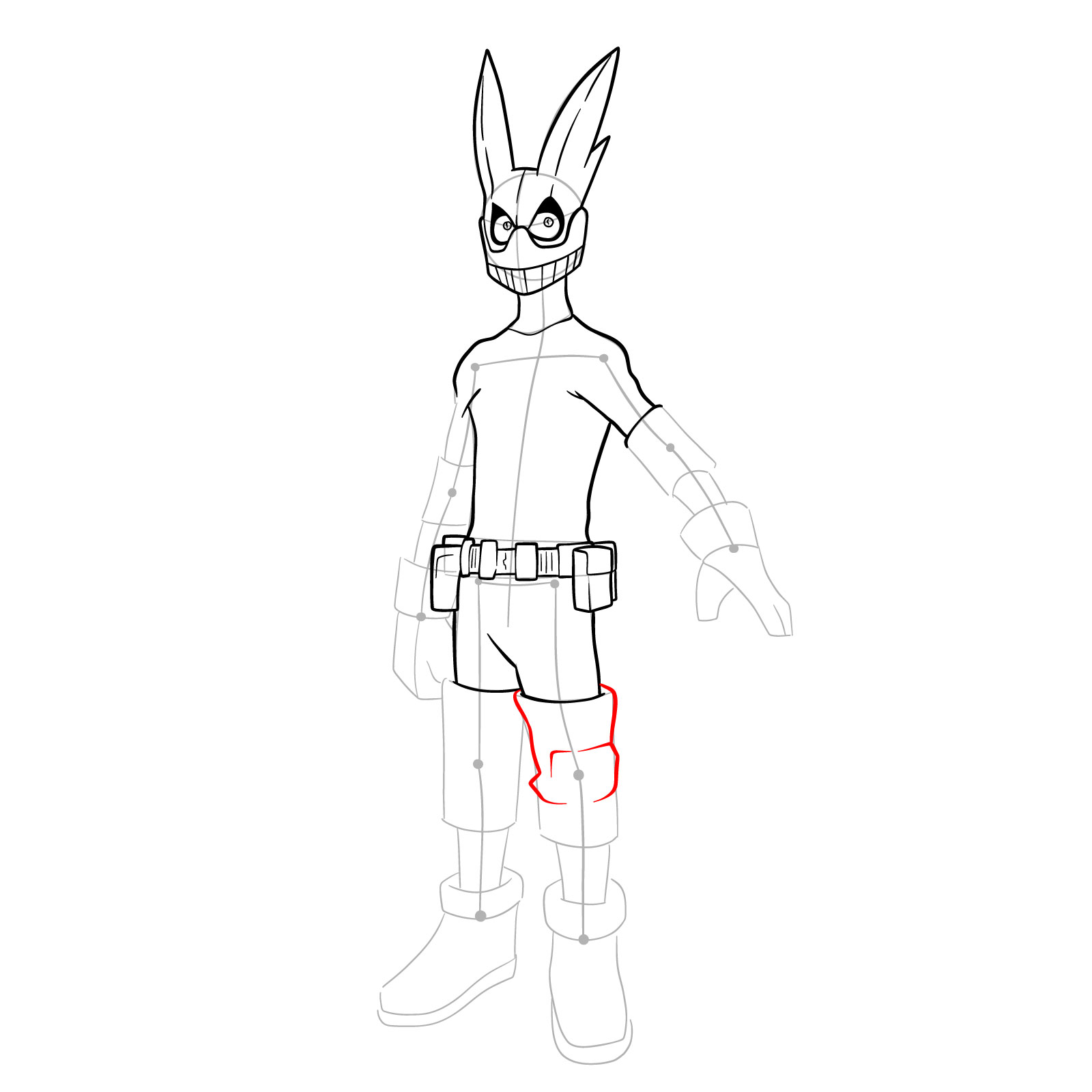 How to Draw Deku in His First Hero Costume (Alpha) - step 22