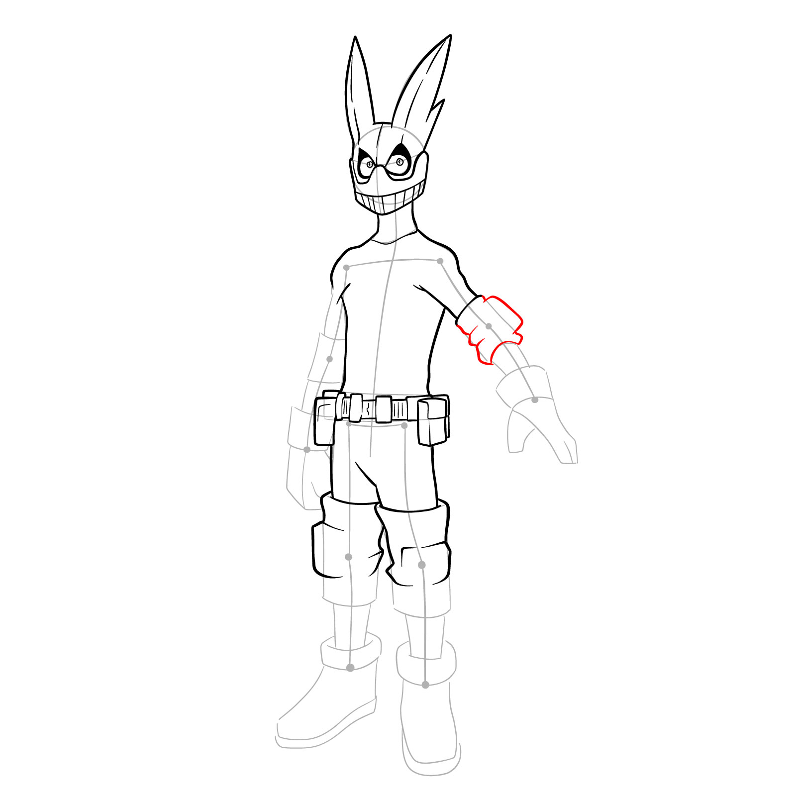 How to Draw Deku in His First Hero Costume (Alpha) - step 24