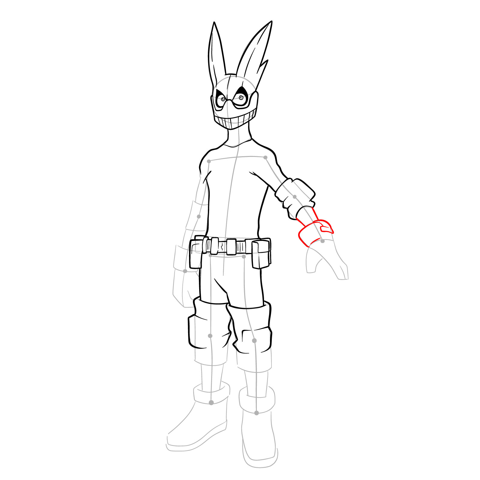 How to Draw Deku in His First Hero Costume (Alpha) - step 25