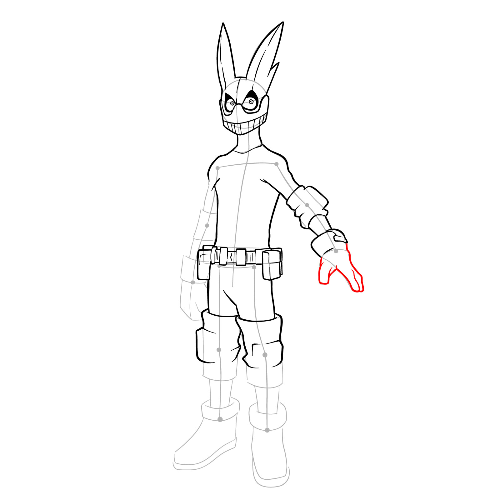 How to Draw Deku in His First Hero Costume (Alpha) - step 26