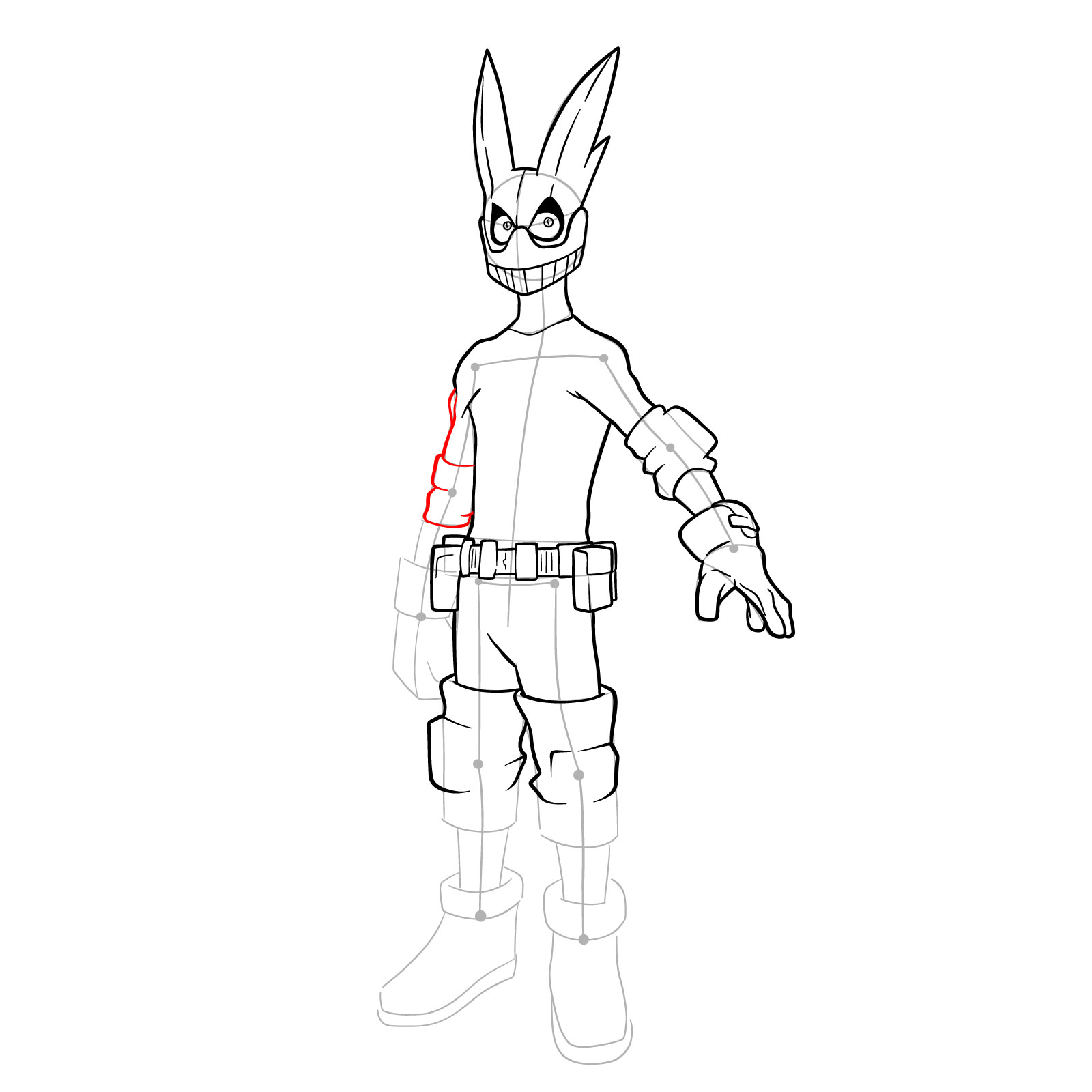 How to Draw Deku in His First Hero Costume (Alpha) - step 28