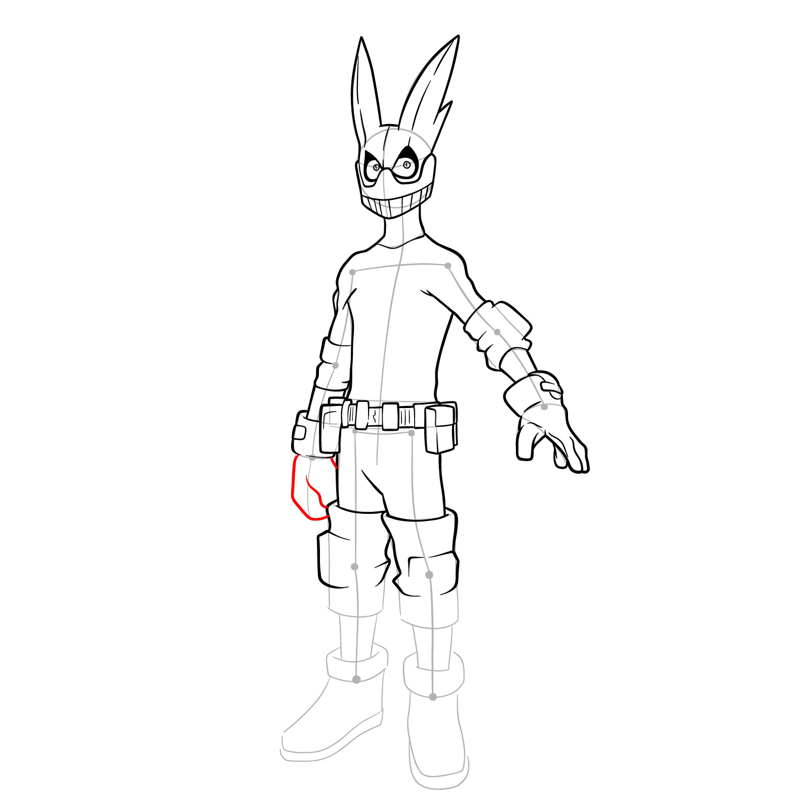 How to Draw Deku in His First Hero Costume (Alpha) - step 30