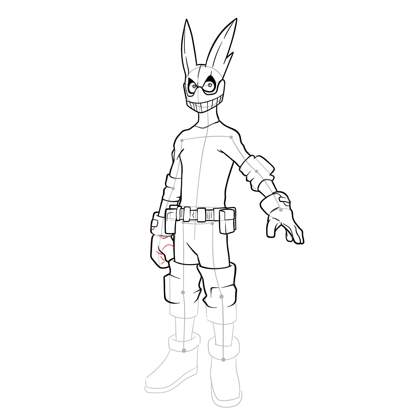 How to Draw Deku in His First Hero Costume (Alpha) - step 31