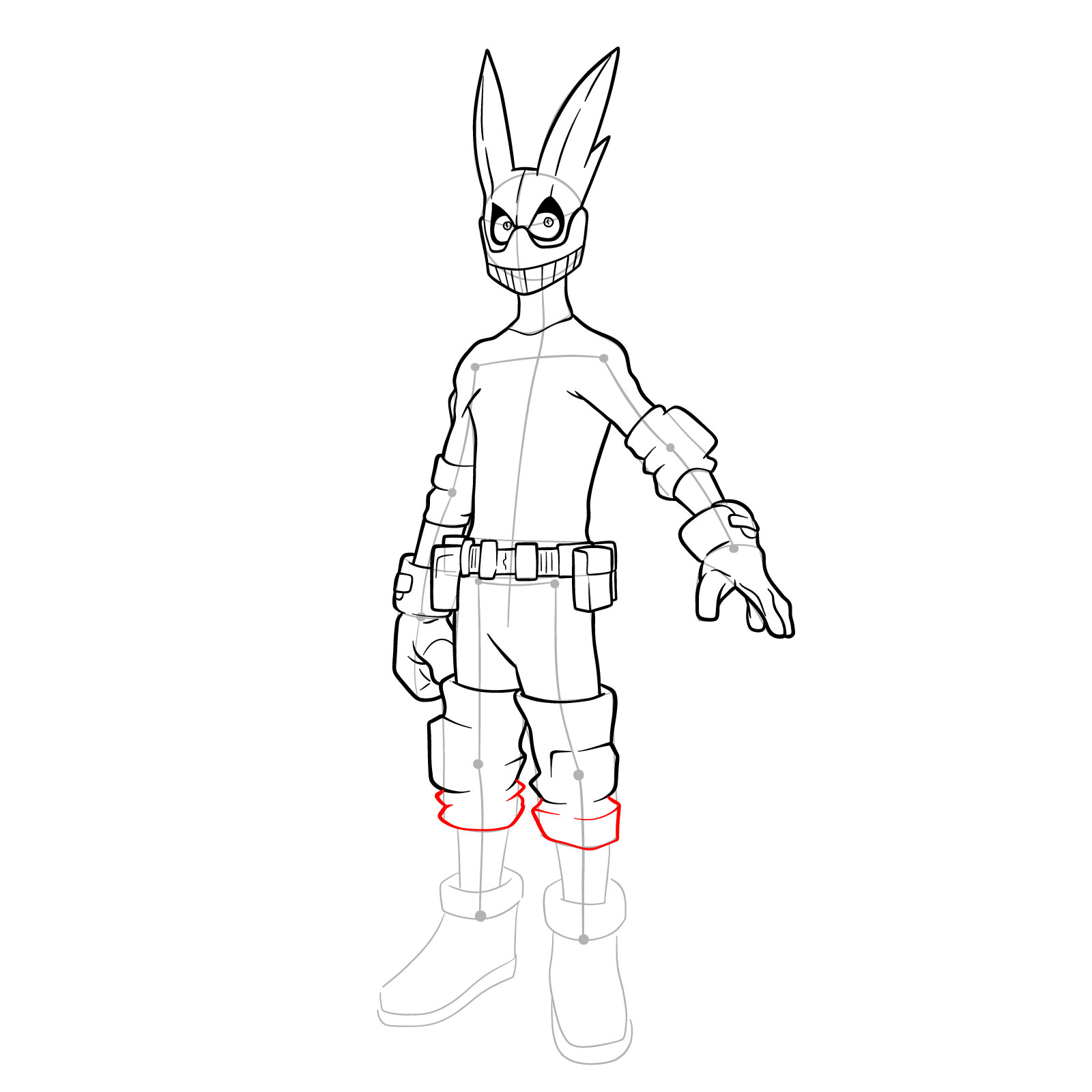 How to Draw Deku in His First Hero Costume (Alpha) - step 32