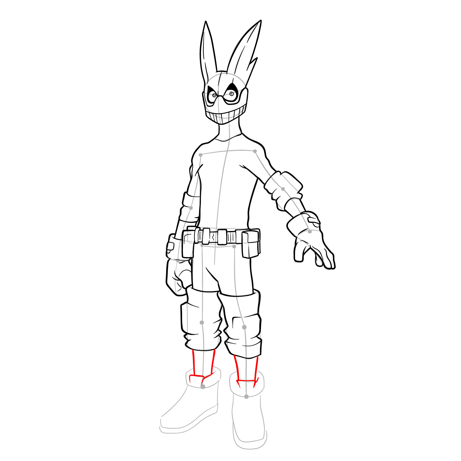 How to Draw Deku in His First Hero Costume (Alpha) - step 33