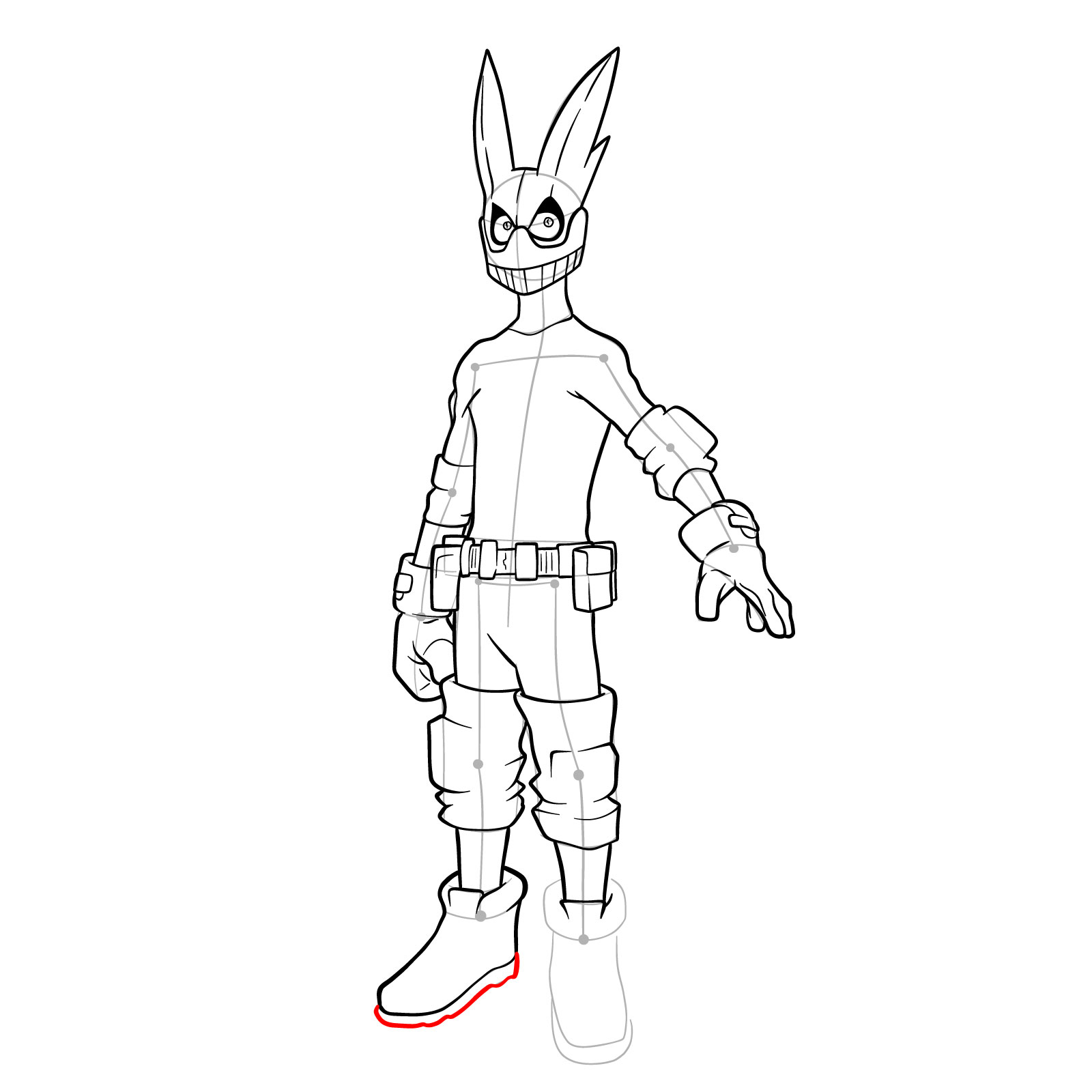 How to Draw Deku in His First Hero Costume (Alpha) - step 35