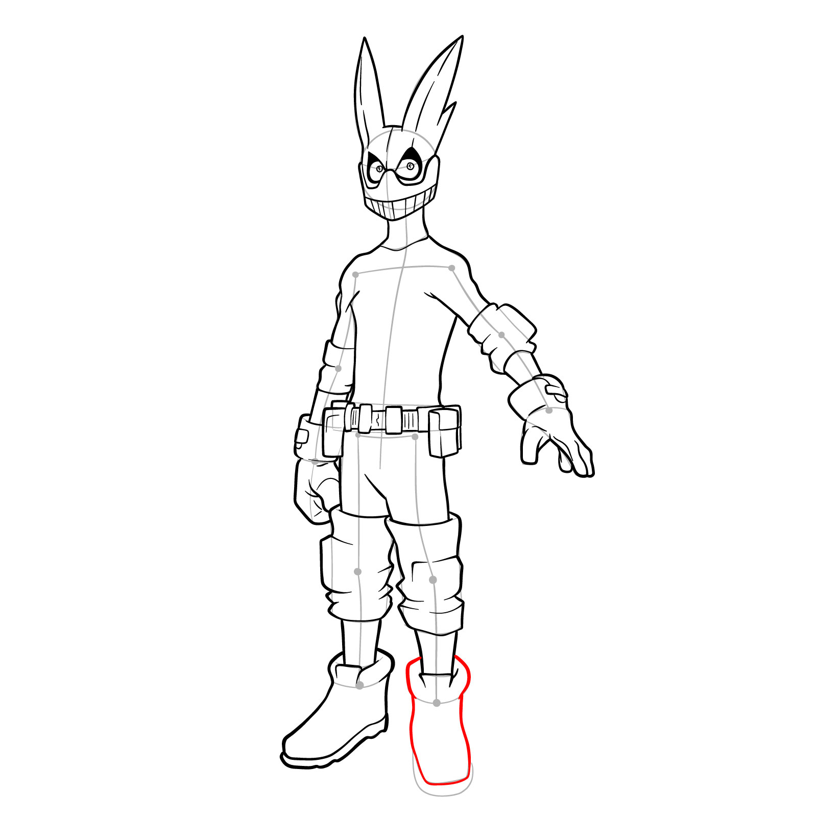 How to Draw Deku in His First Hero Costume (Alpha) - step 36
