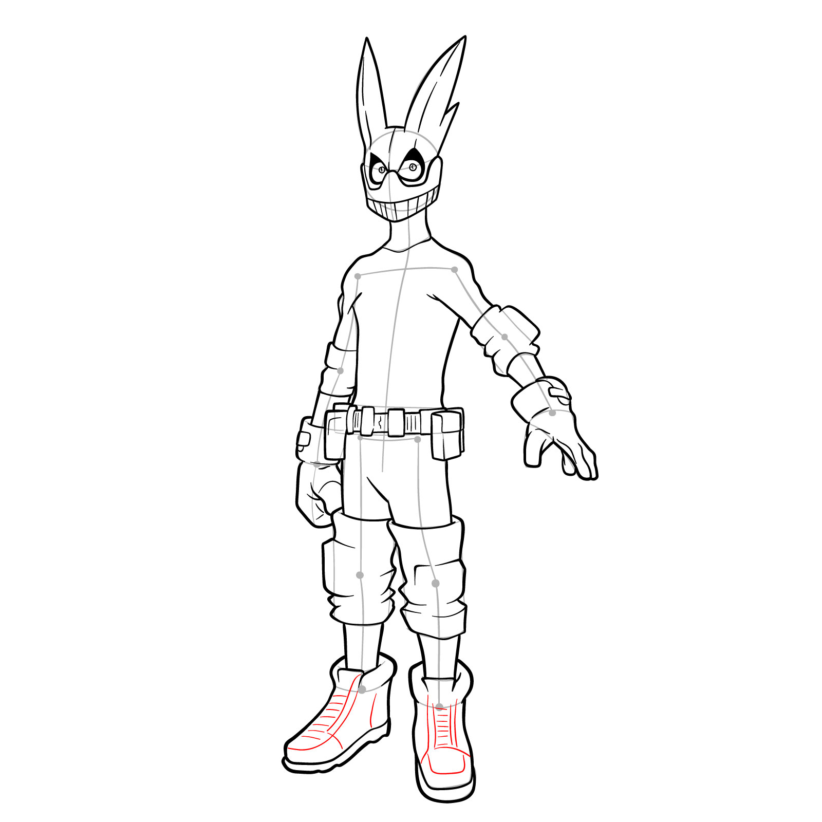How to Draw Deku in His First Hero Costume (Alpha) - step 38