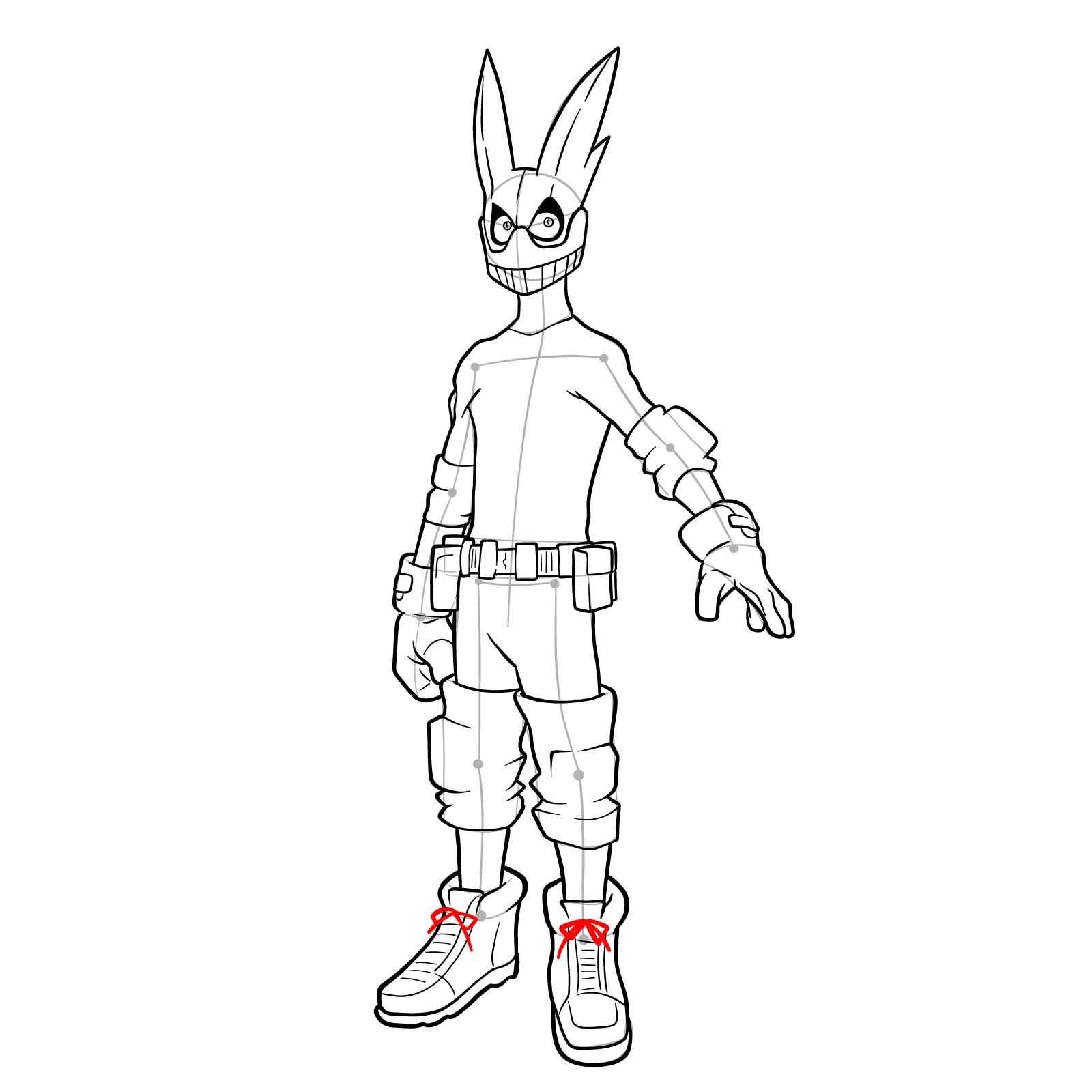 How to Draw Deku in His First Hero Costume (Alpha) - step 39