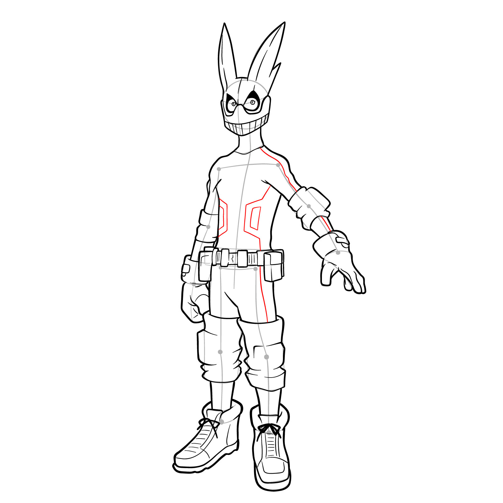 How to Draw Deku in His First Hero Costume (Alpha) - step 40