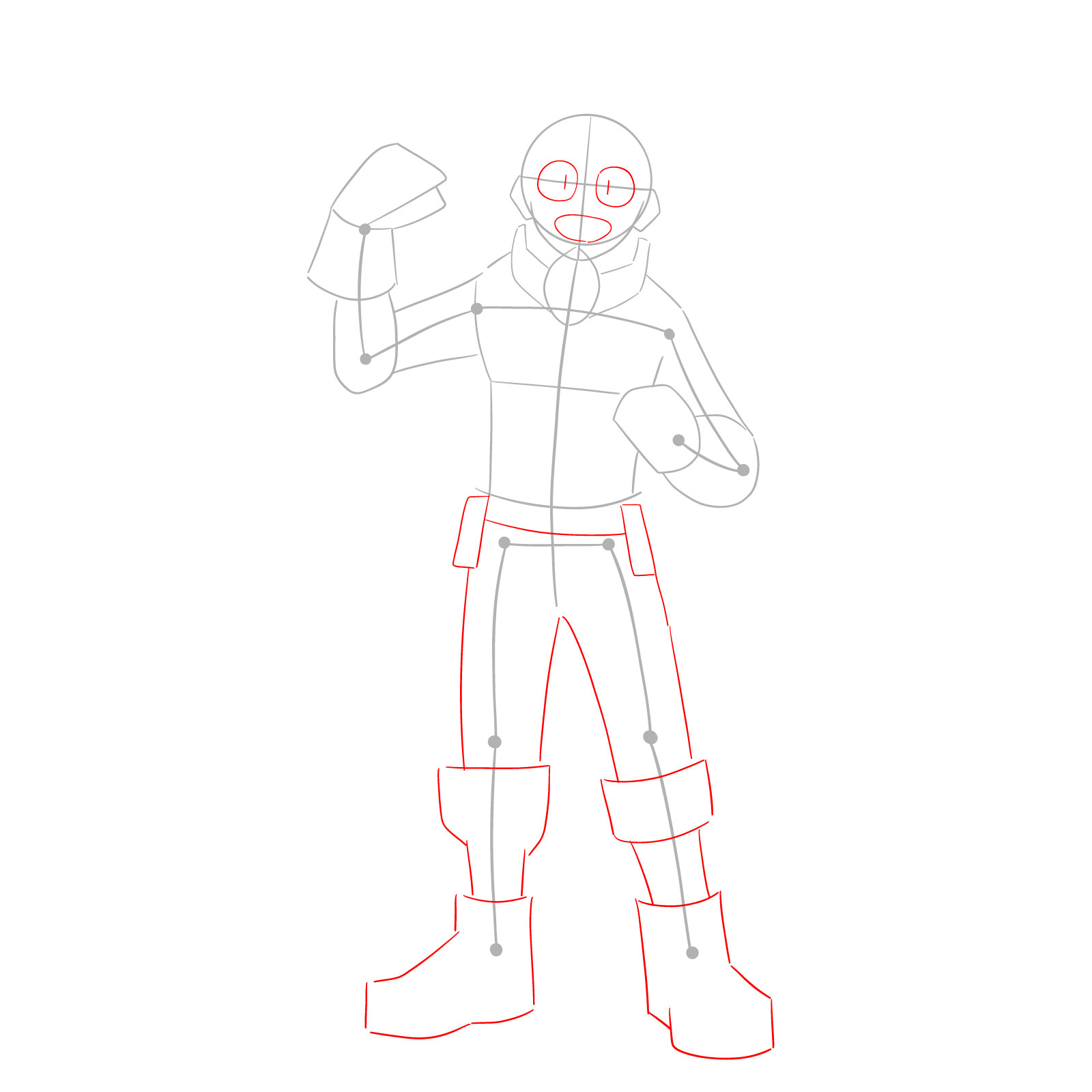 How to draw Deku in Costume Beta (2nd Costume) - step 03