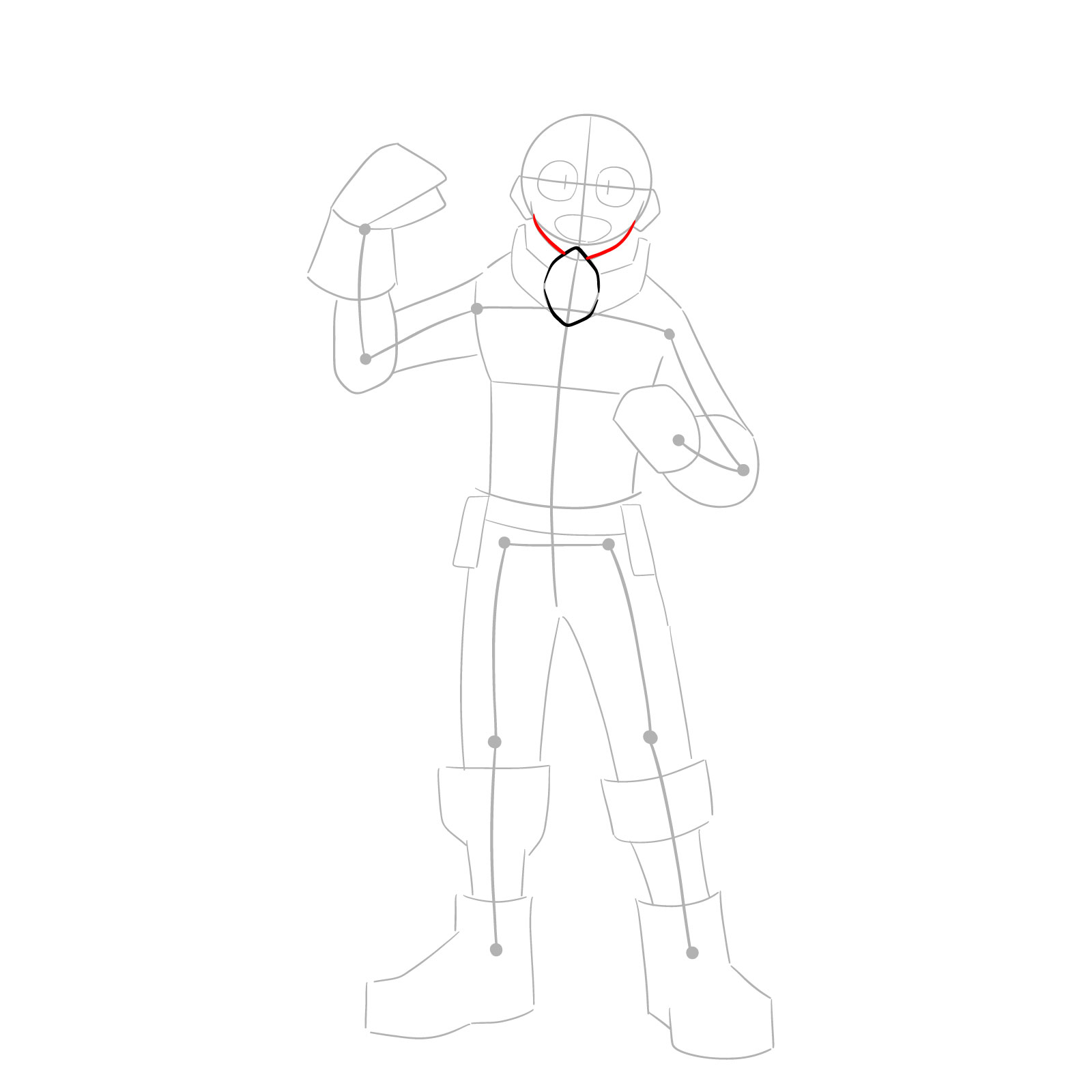 How to draw Deku in Costume Beta (2nd Costume) - step 05