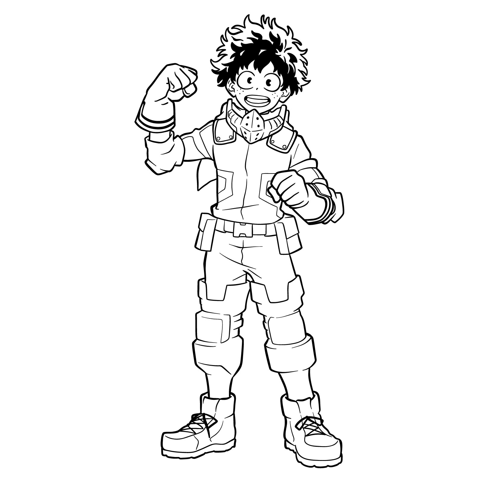 How to draw Deku in Costume Beta (2nd Costume) - final step