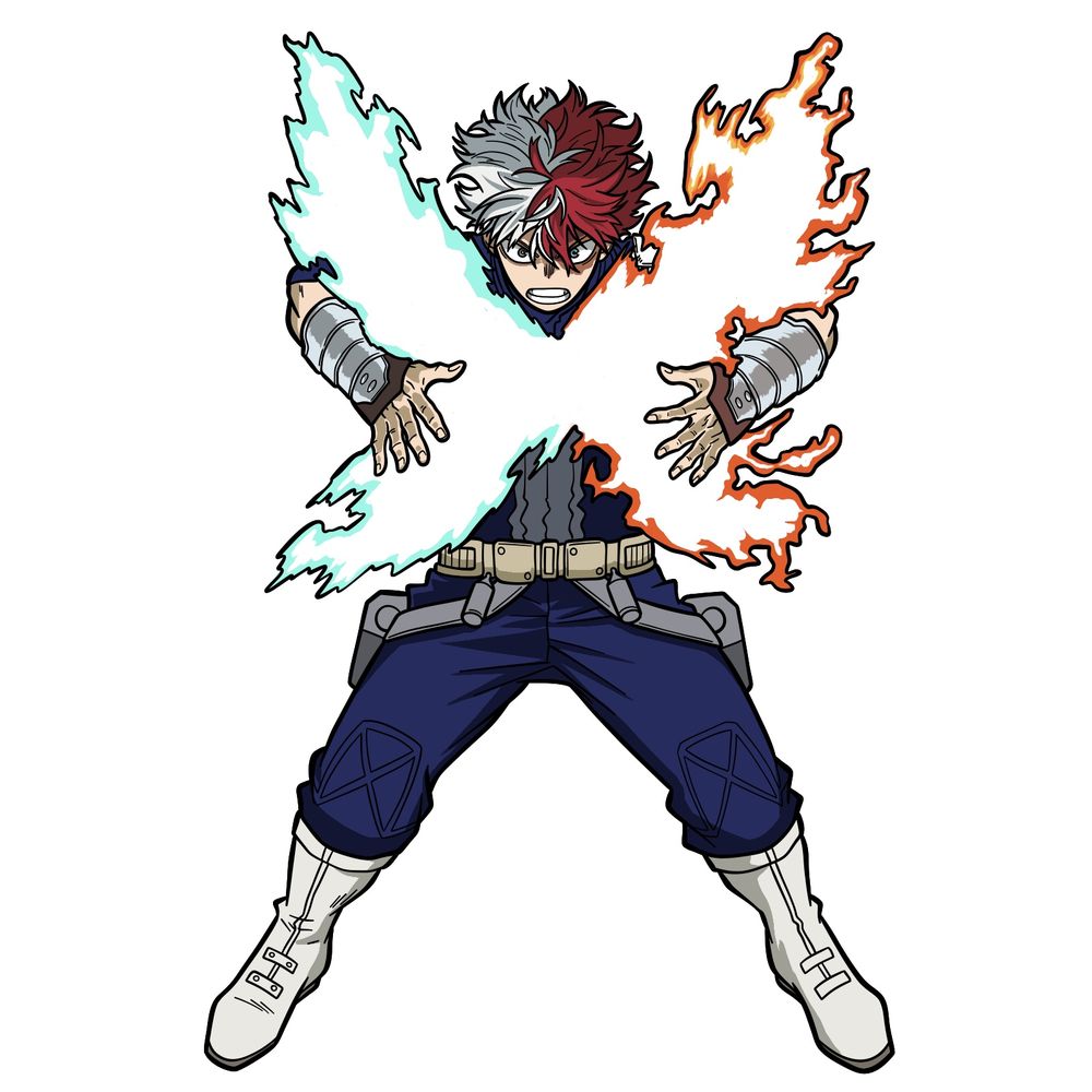 How to Draw Shoto Todoroki Using Phosphor – MHA