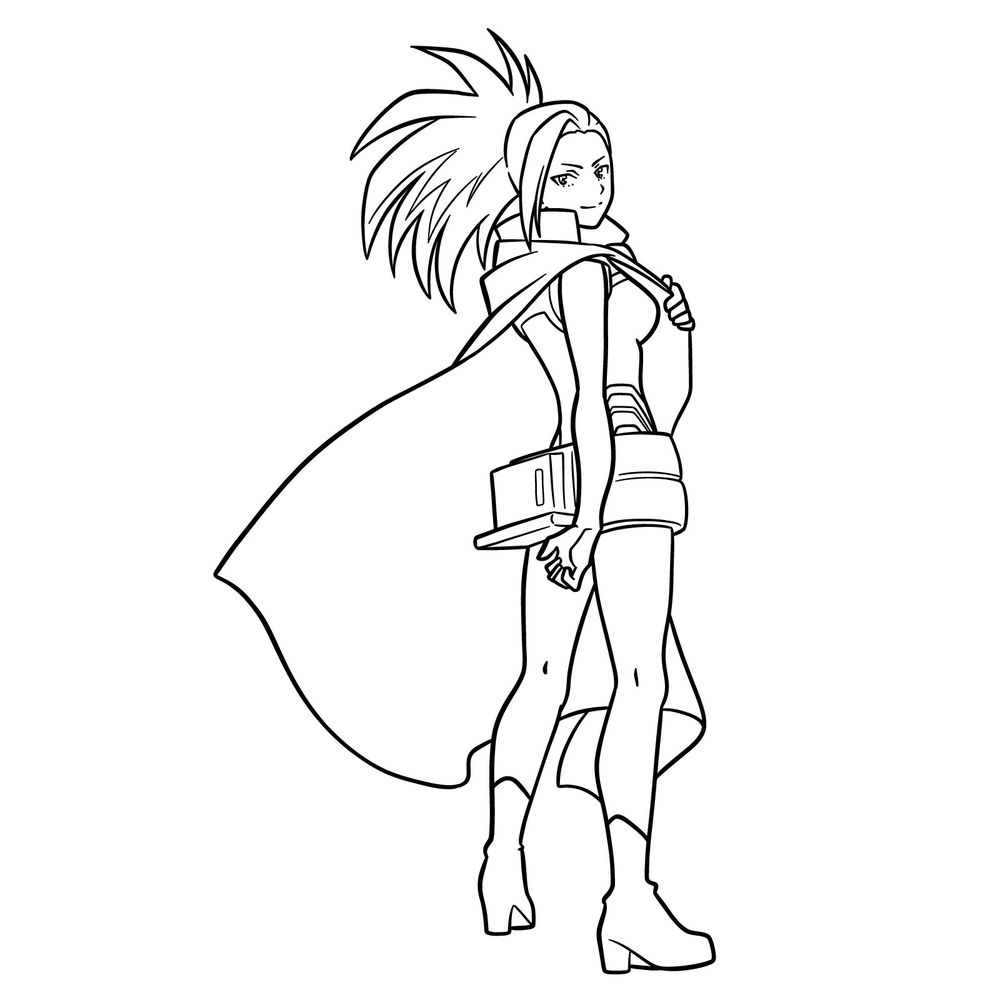 Momo Yaoyorozu Winter Costume Drawing Guide for MHA