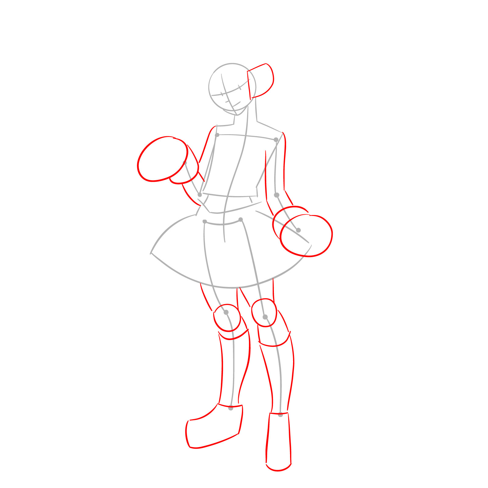 How to Draw Pixie-Bob from MHA - step 03