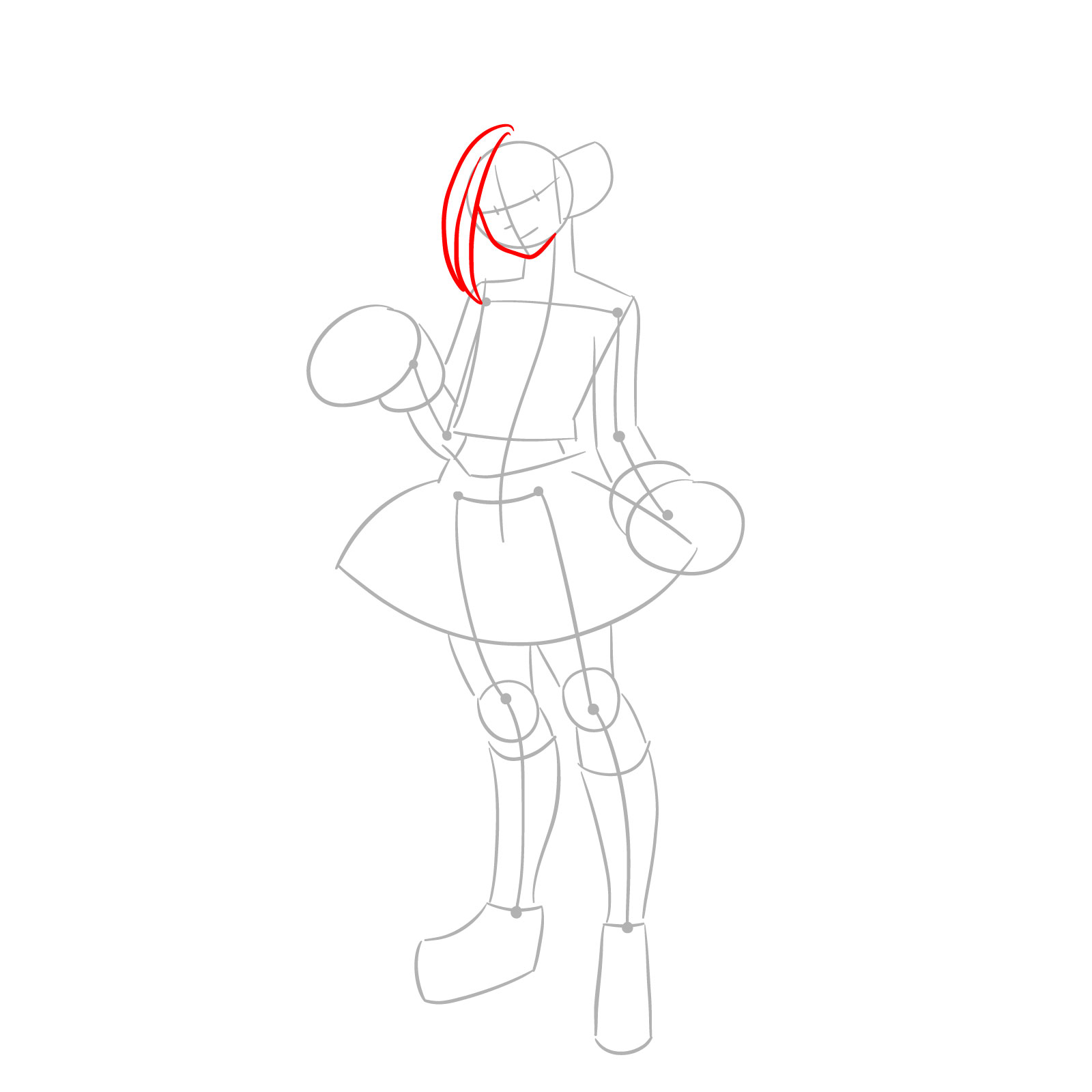 How to Draw Pixie-Bob from MHA - step 04