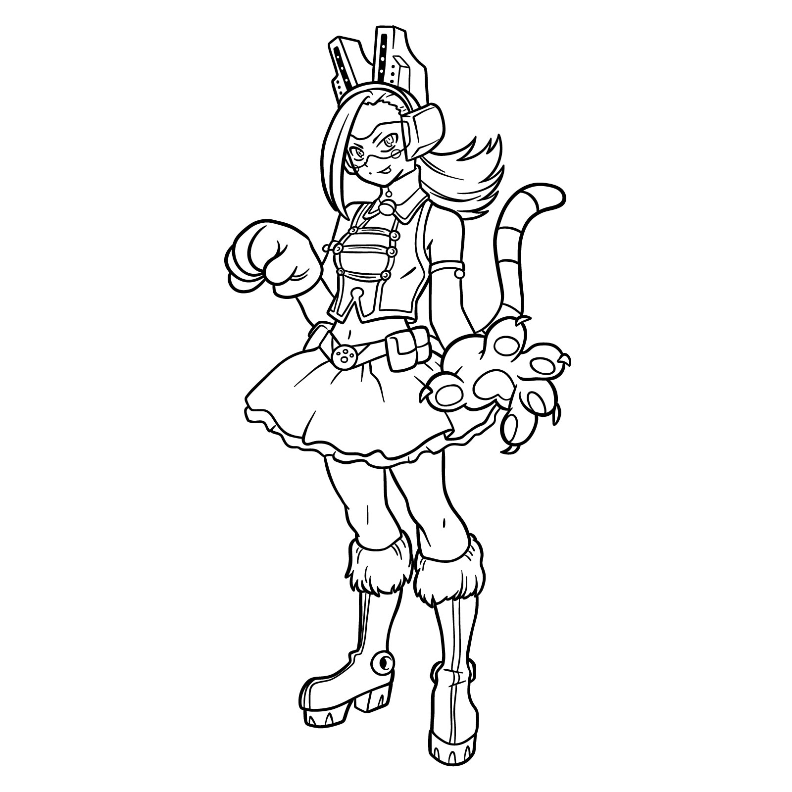 How to Draw Pixie-Bob from MHA - final step