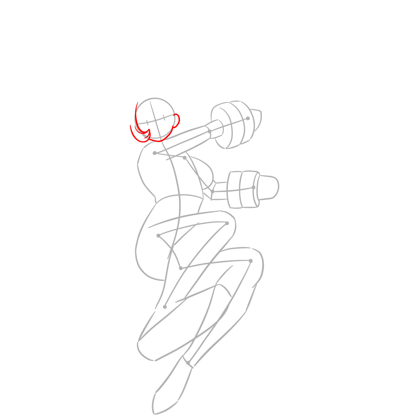 How to Draw Nejire Hado Post-War - step 04