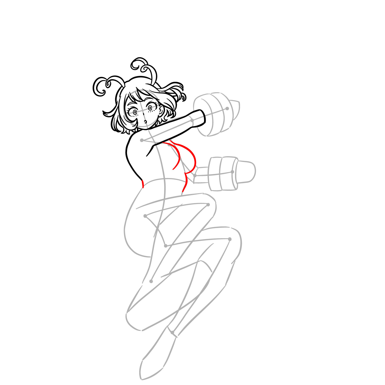How to Draw Nejire Hado Post-War - step 11