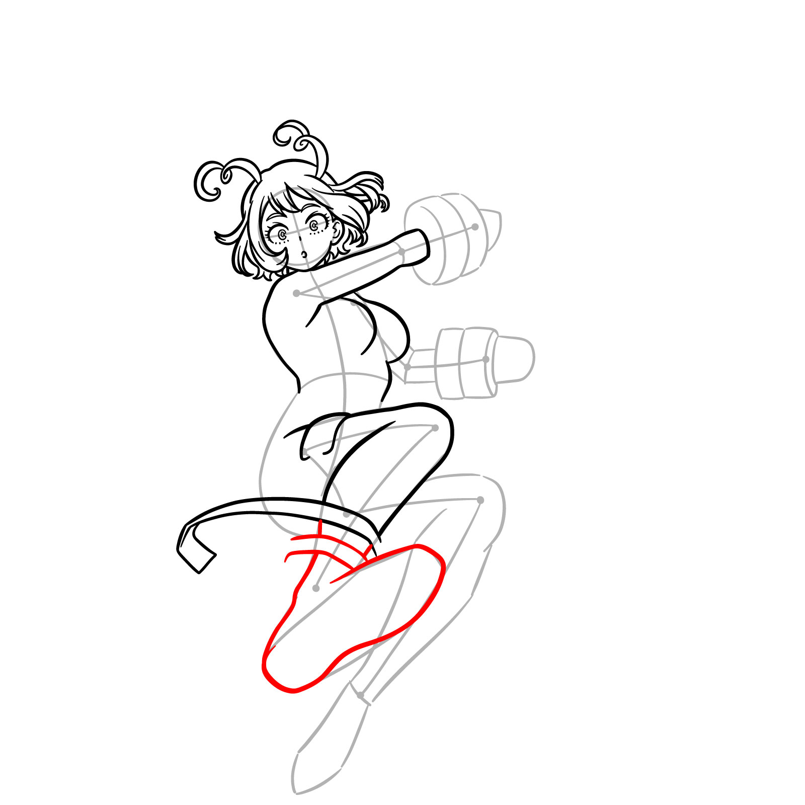 How to Draw Nejire Hado Post-War - step 13