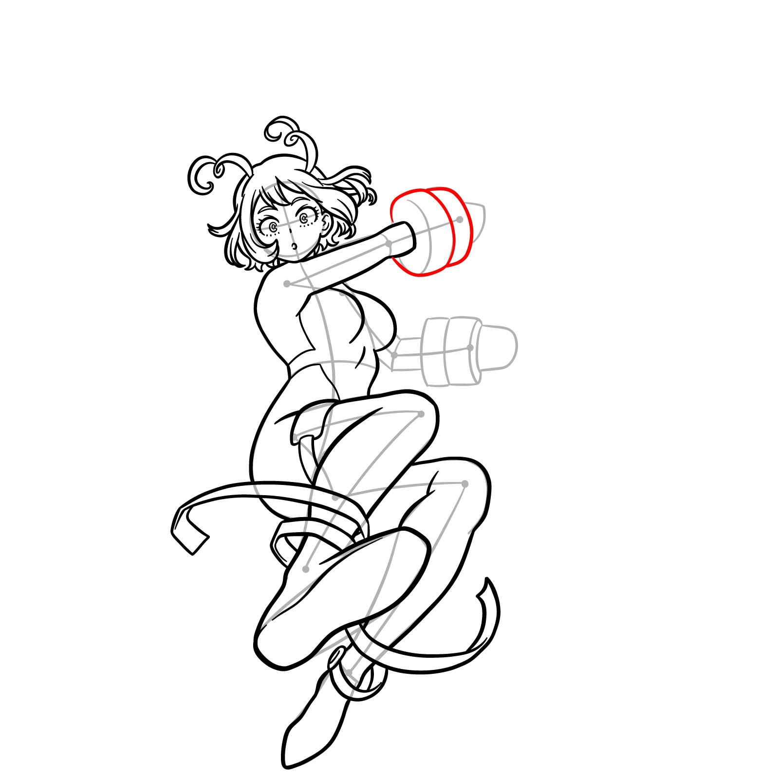 How to Draw Nejire Hado Post-War - step 19