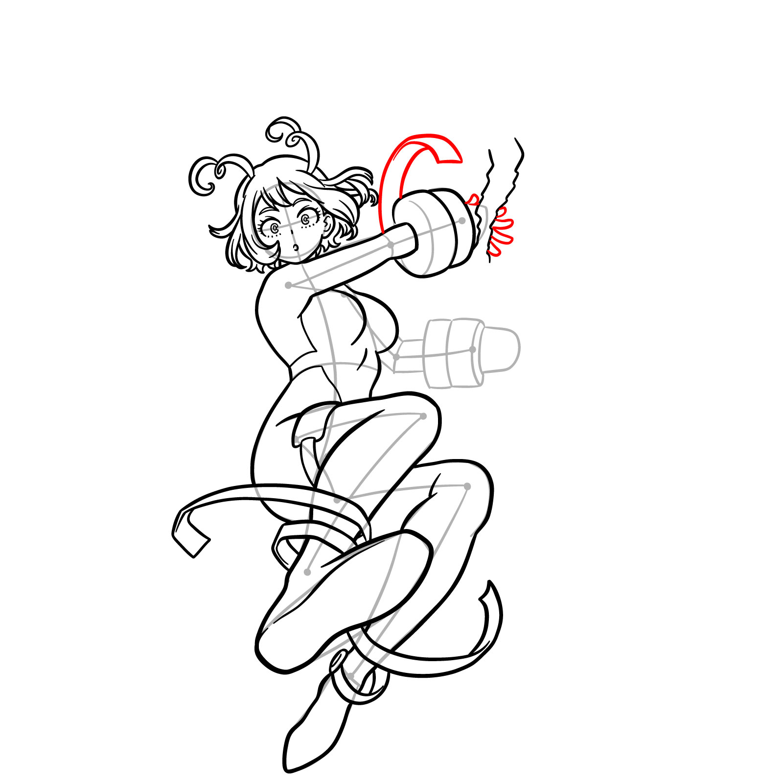 How to Draw Nejire Hado Post-War - step 21