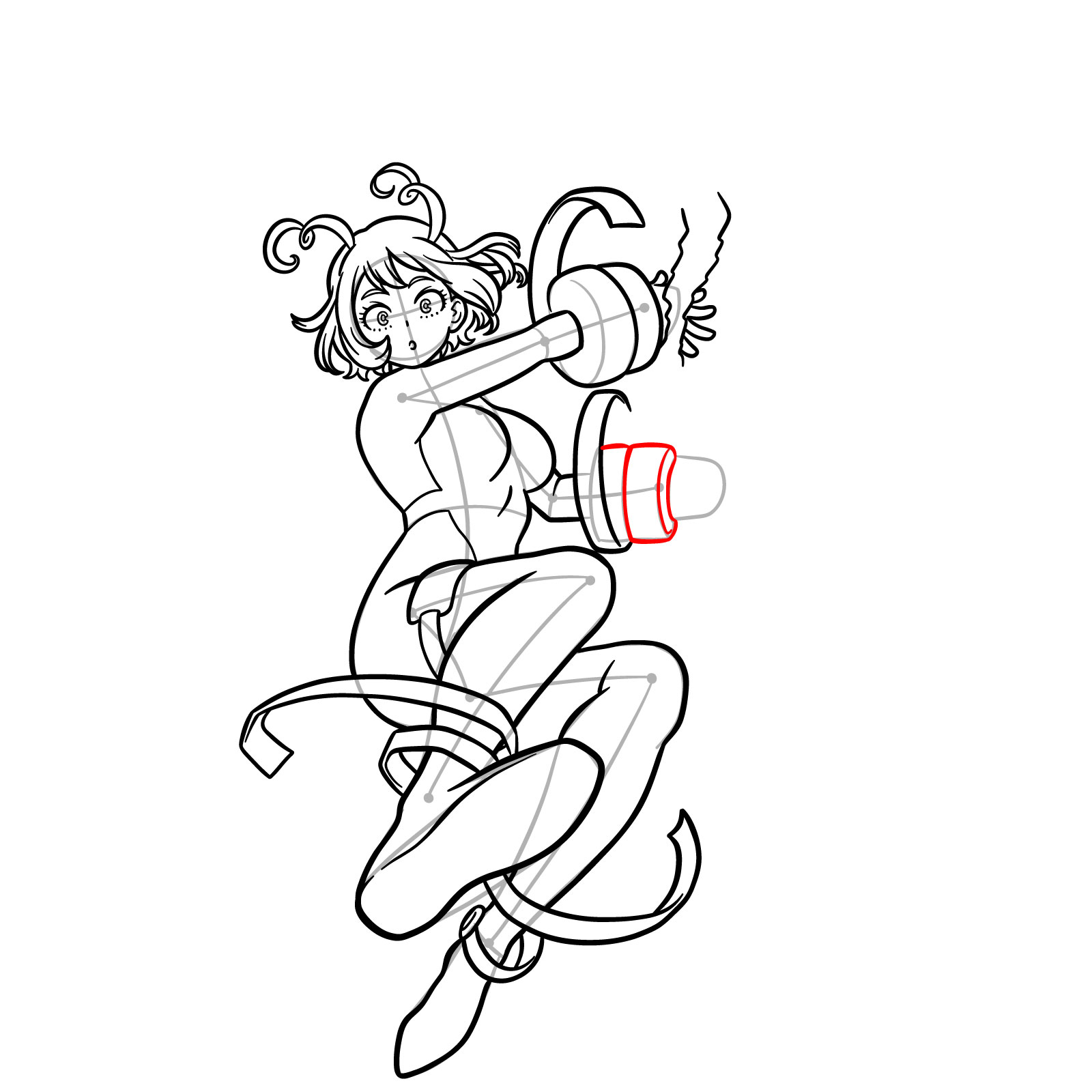 How to Draw Nejire Hado Post-War - step 23