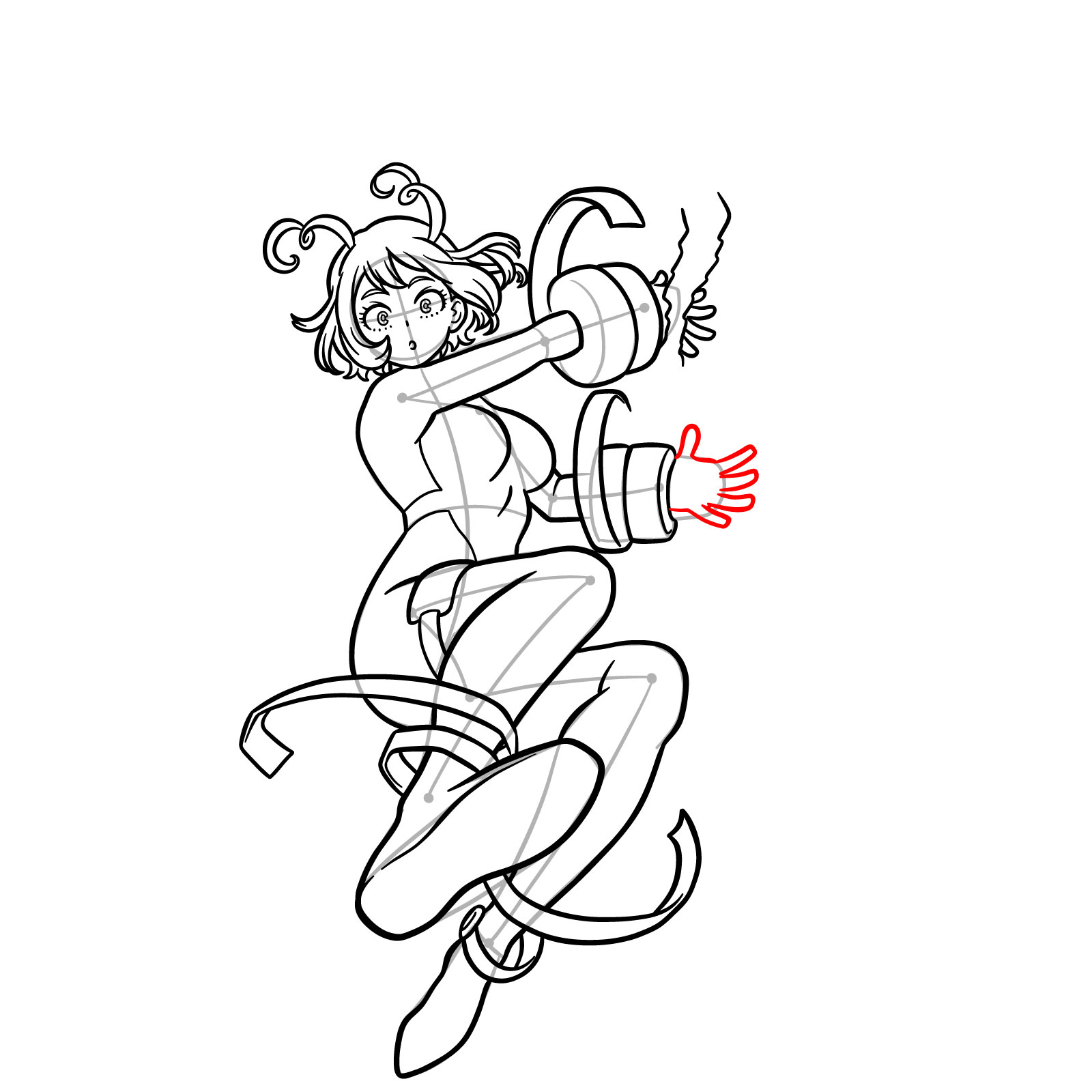 How to Draw Nejire Hado Post-War - step 24