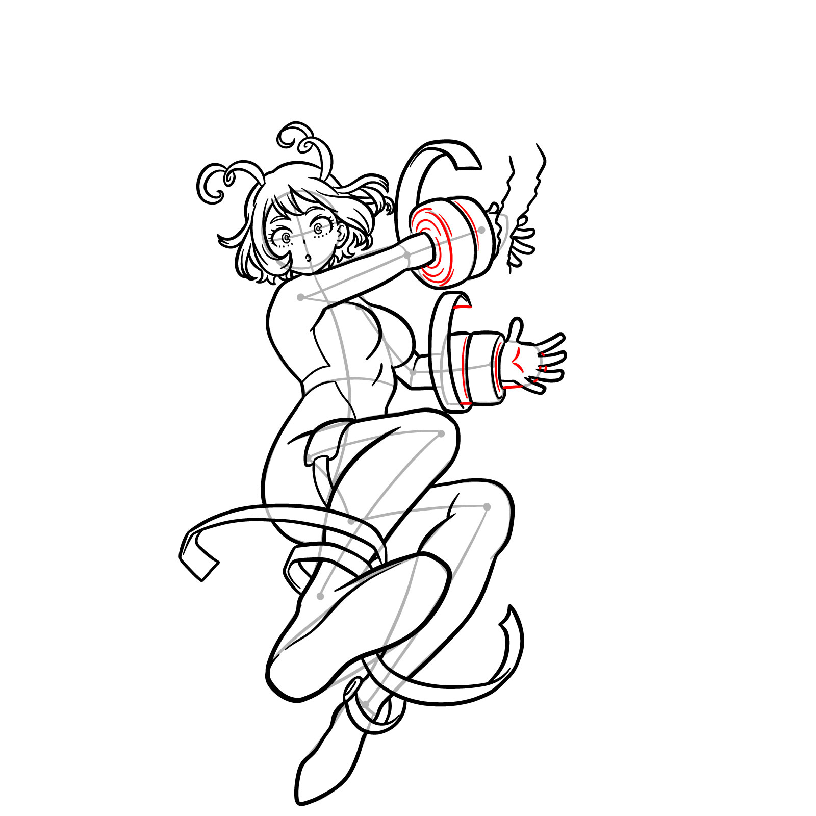 How to Draw Nejire Hado Post-War - step 25