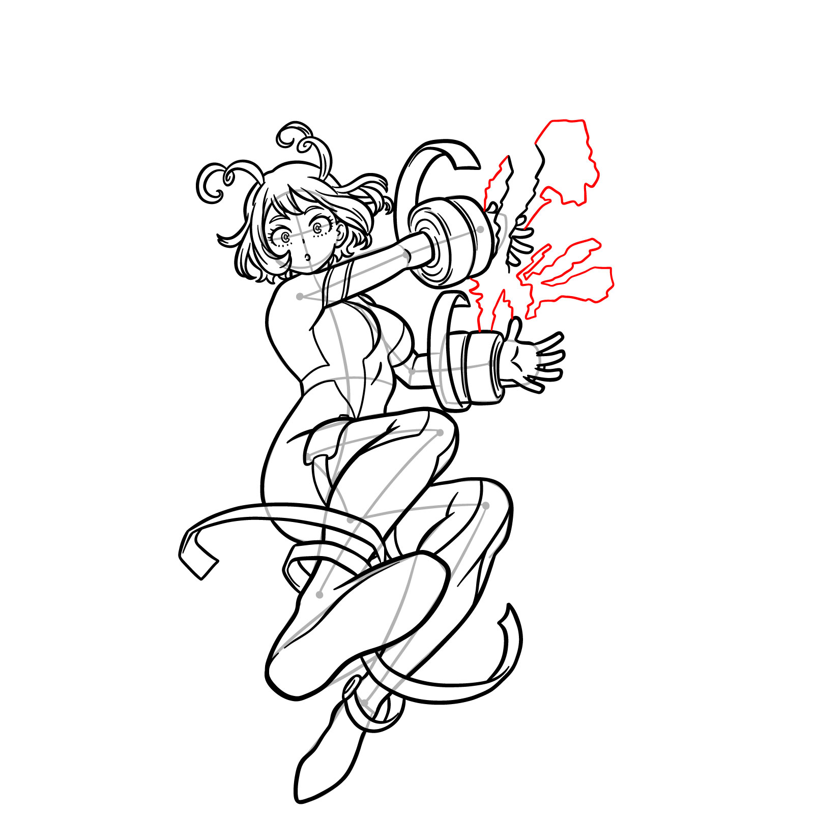 How to Draw Nejire Hado Post-War - step 27