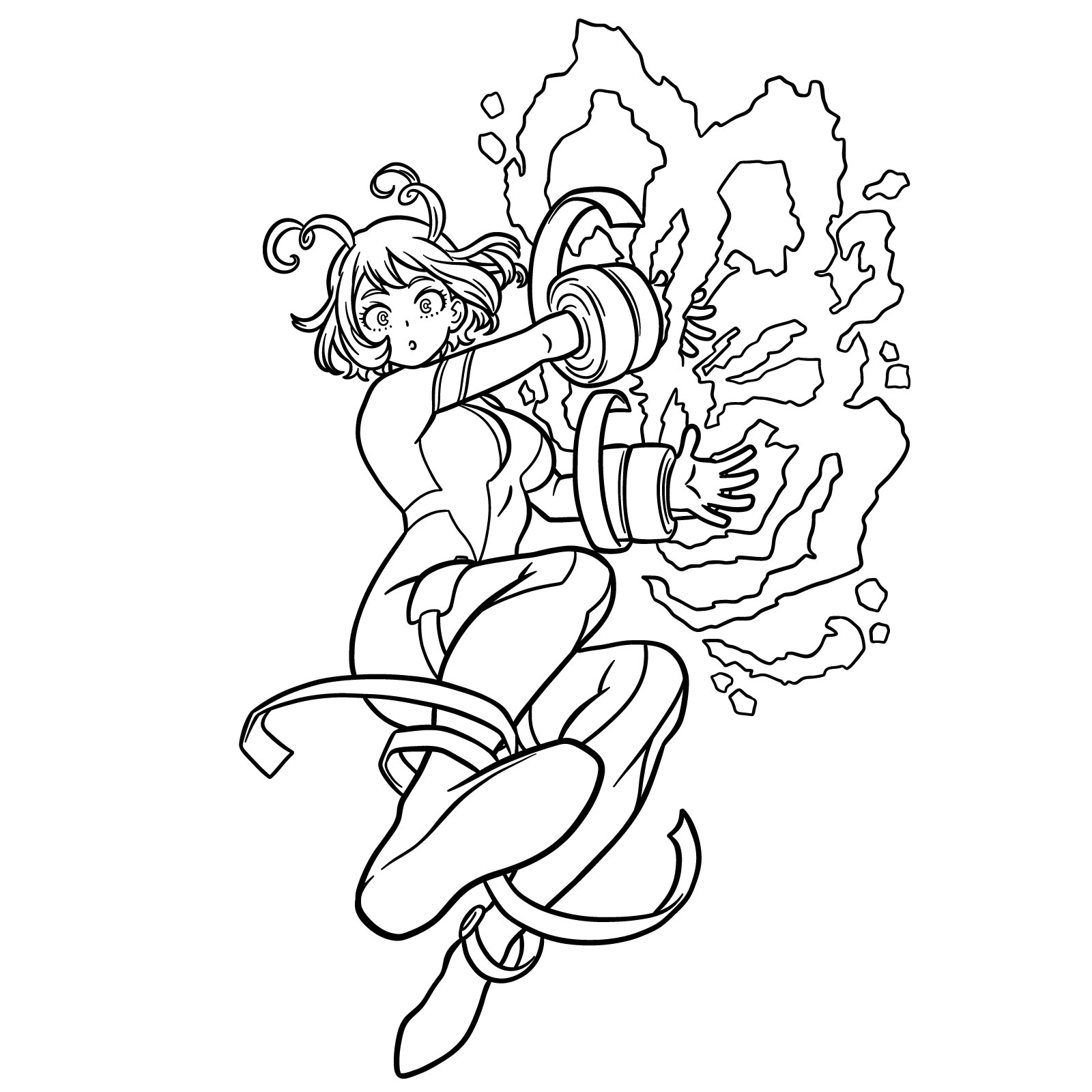 How to Draw Nejire Hado Post-War - final step