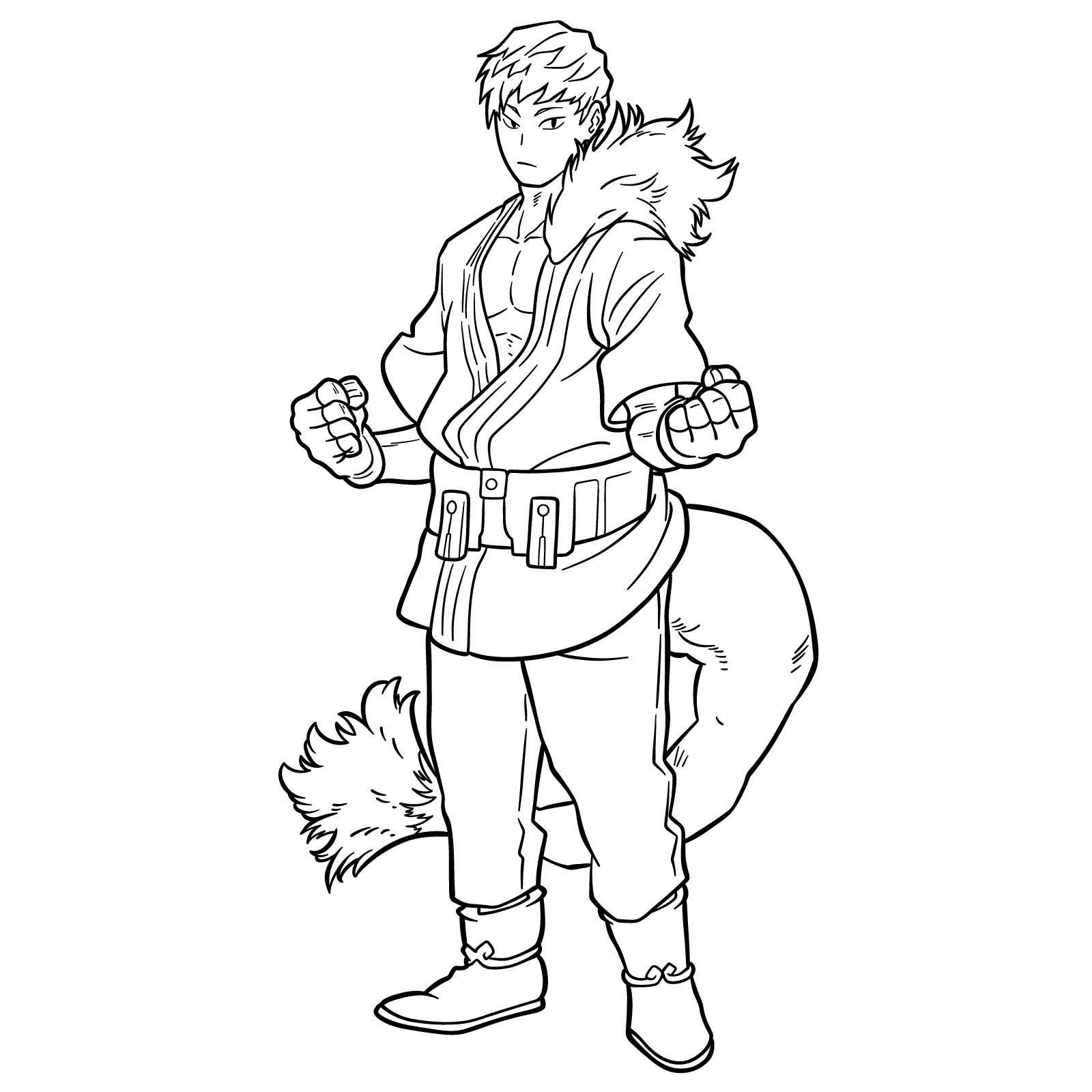 How to Draw Ojiro from MHA - final step