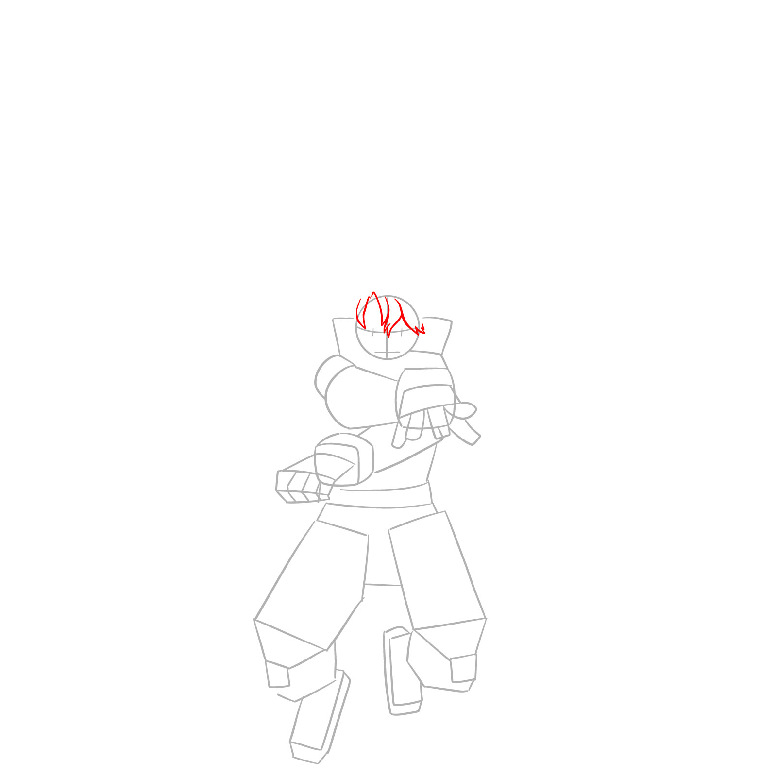 How to Draw Deku Mech Costume Zeta - step 04