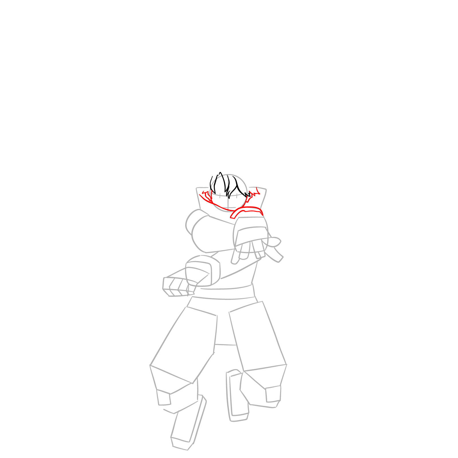 How to Draw Deku Mech Costume Zeta - step 05