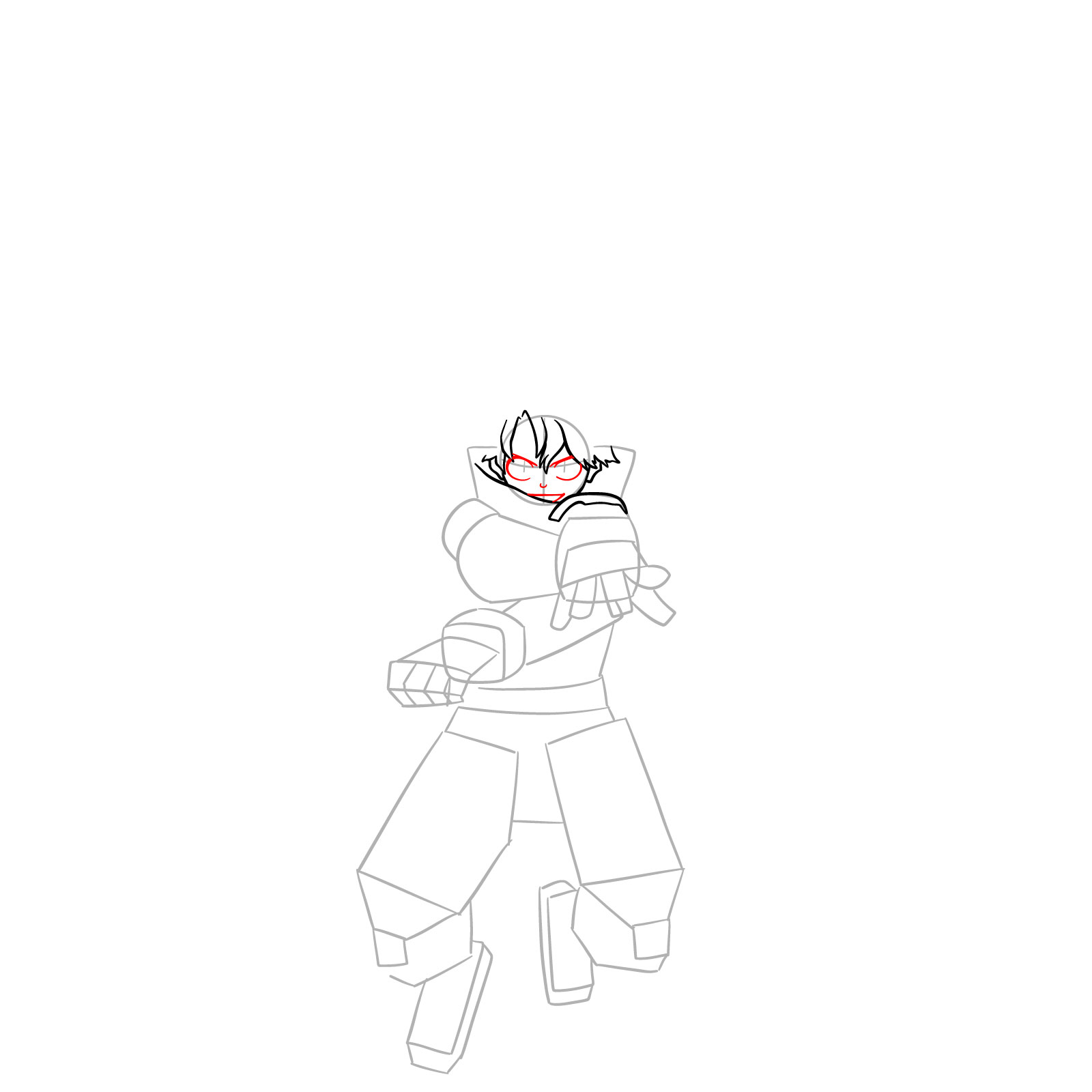 How to Draw Deku Mech Costume Zeta - step 06