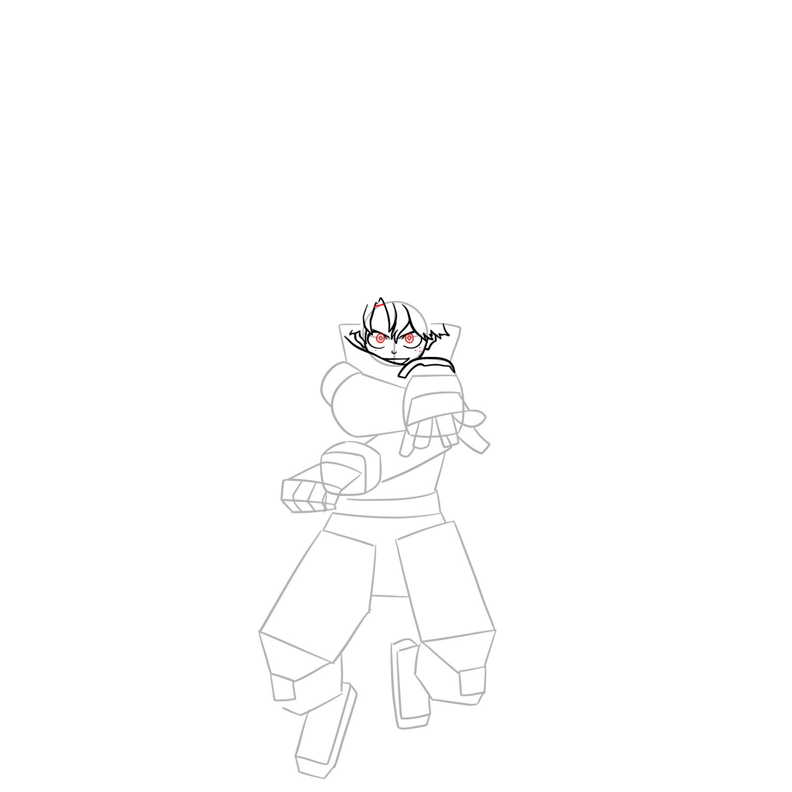 How to Draw Deku Mech Costume Zeta - step 07