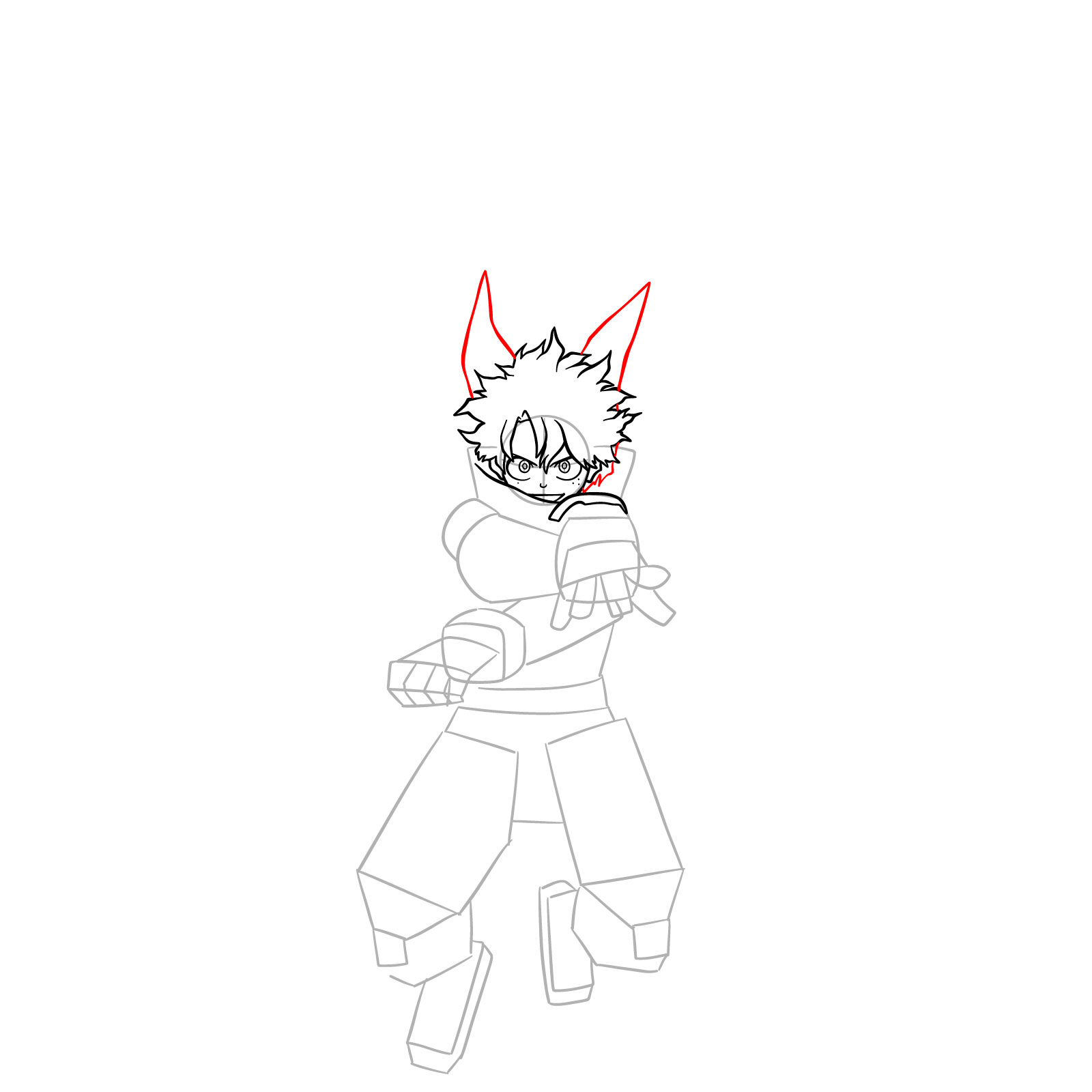 How to Draw Deku Mech Costume Zeta - step 09