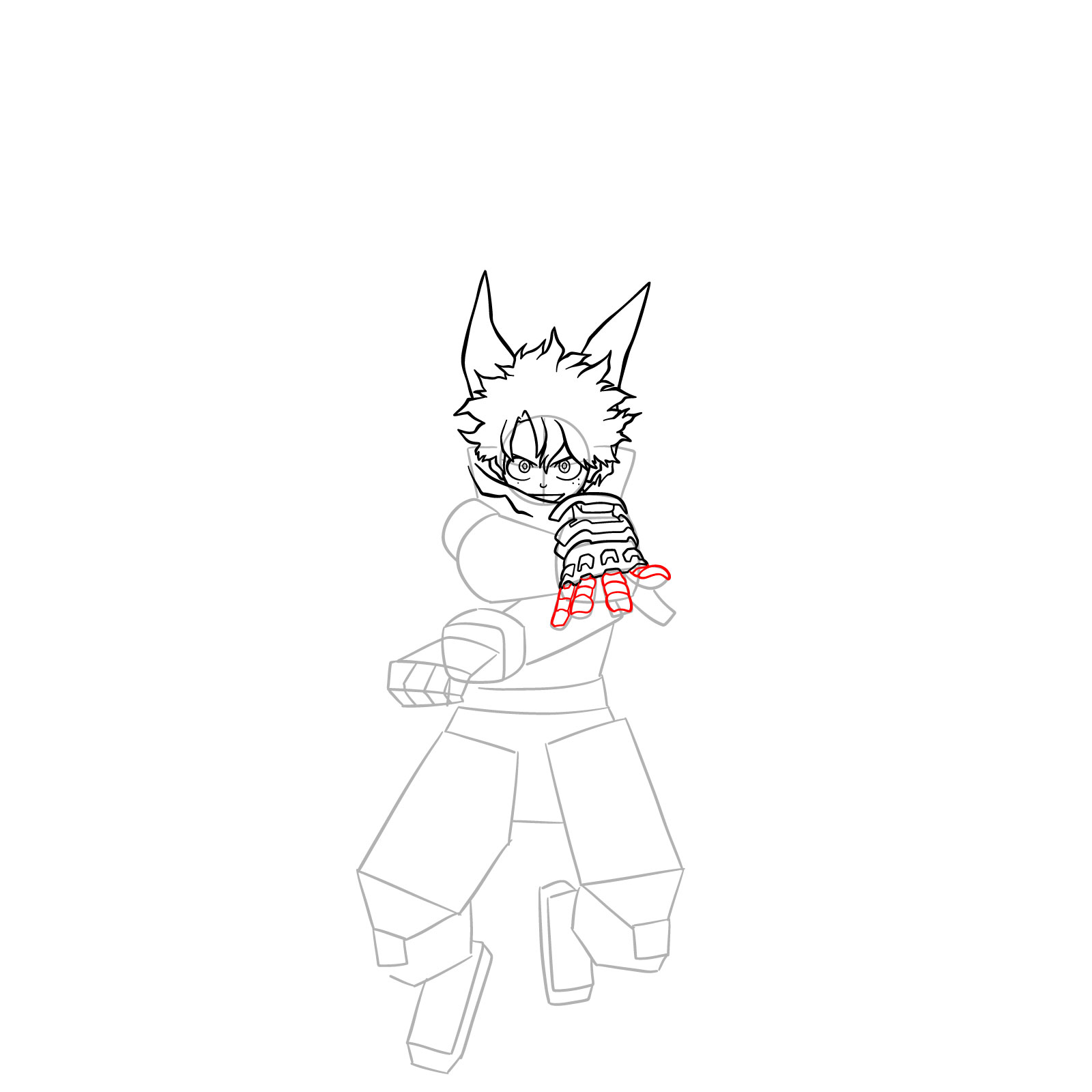How to Draw Deku Mech Costume Zeta - step 12