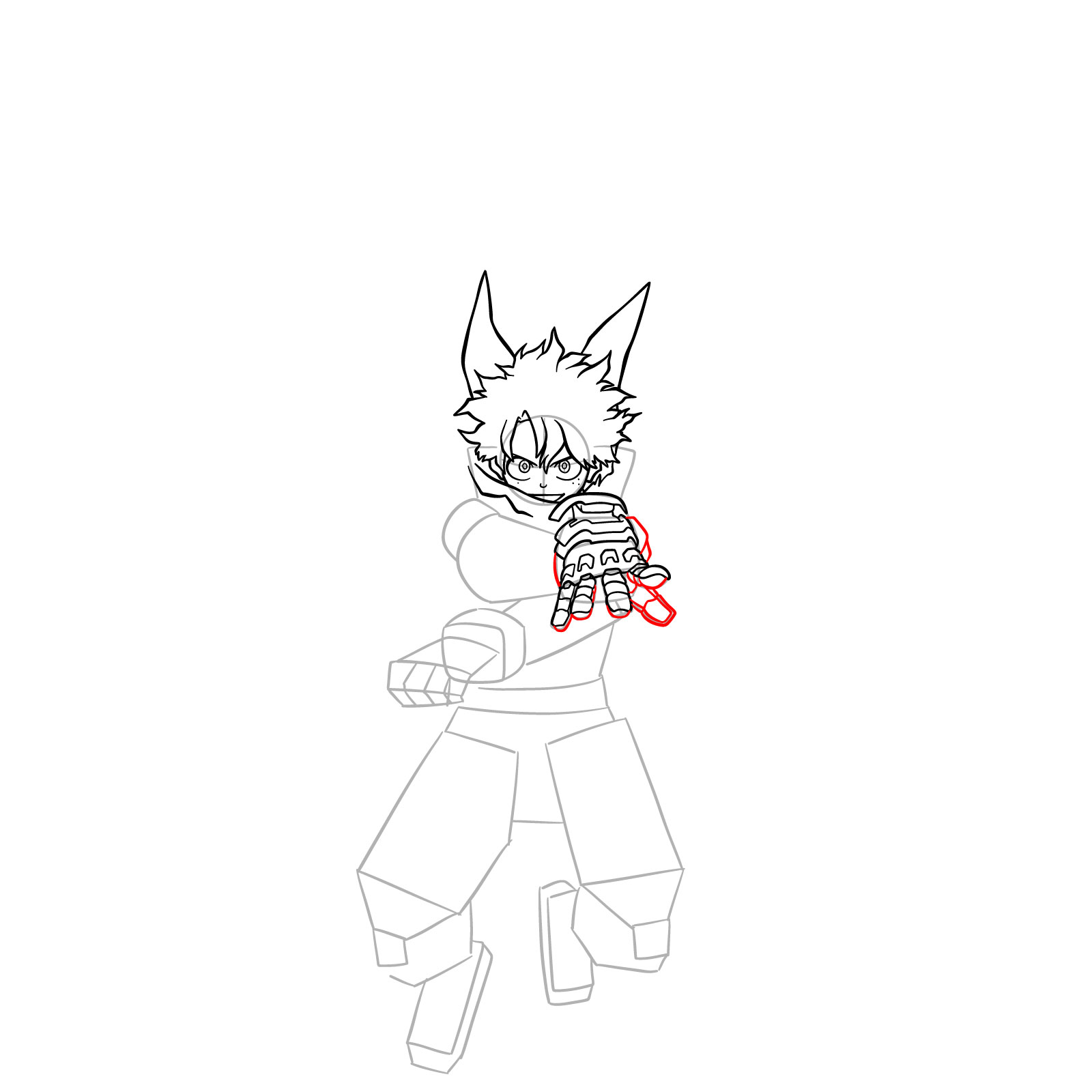 How to Draw Deku Mech Costume Zeta - step 13
