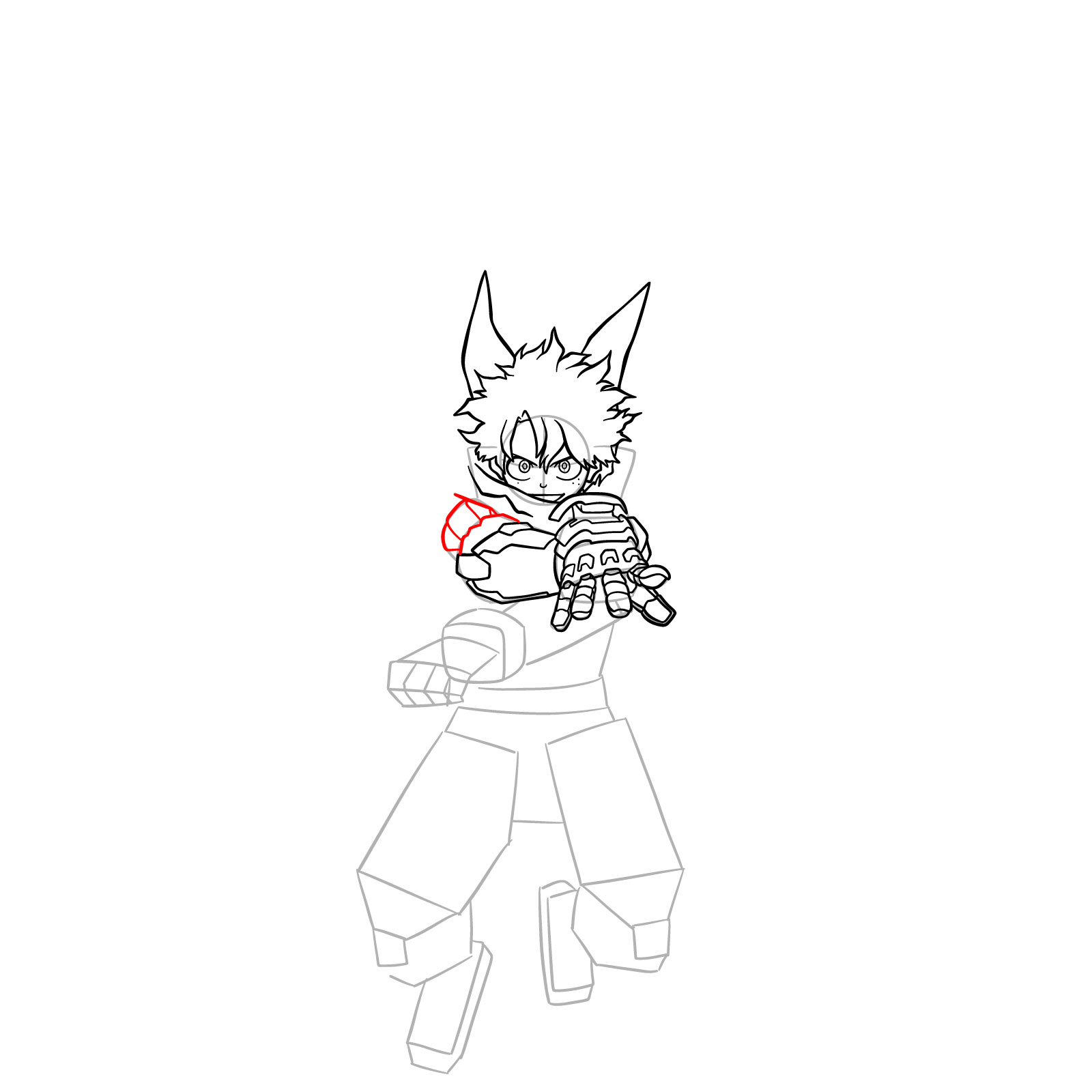 How to Draw Deku Mech Costume Zeta - step 15