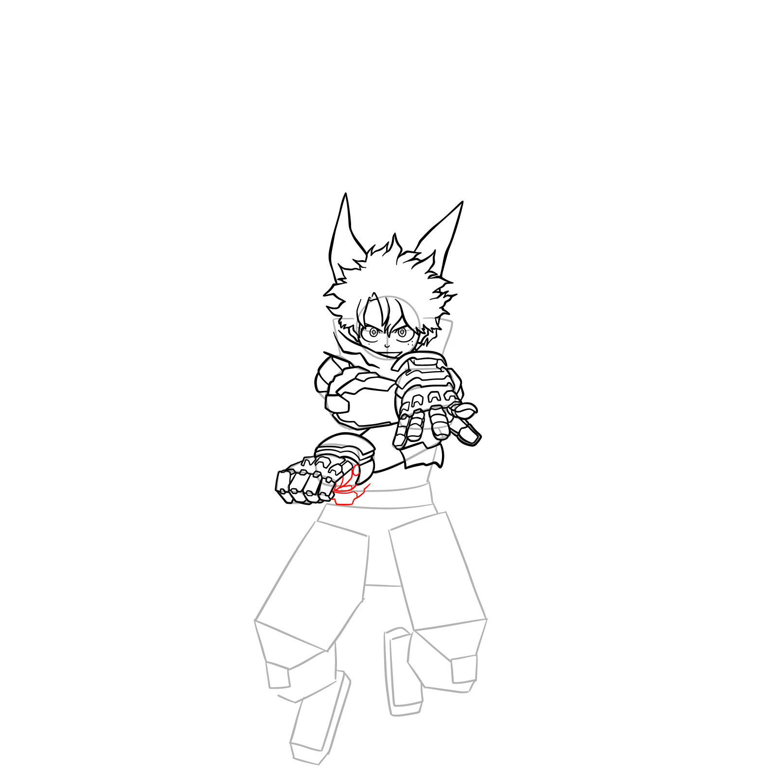 How to Draw Deku Mech Costume Zeta - step 19